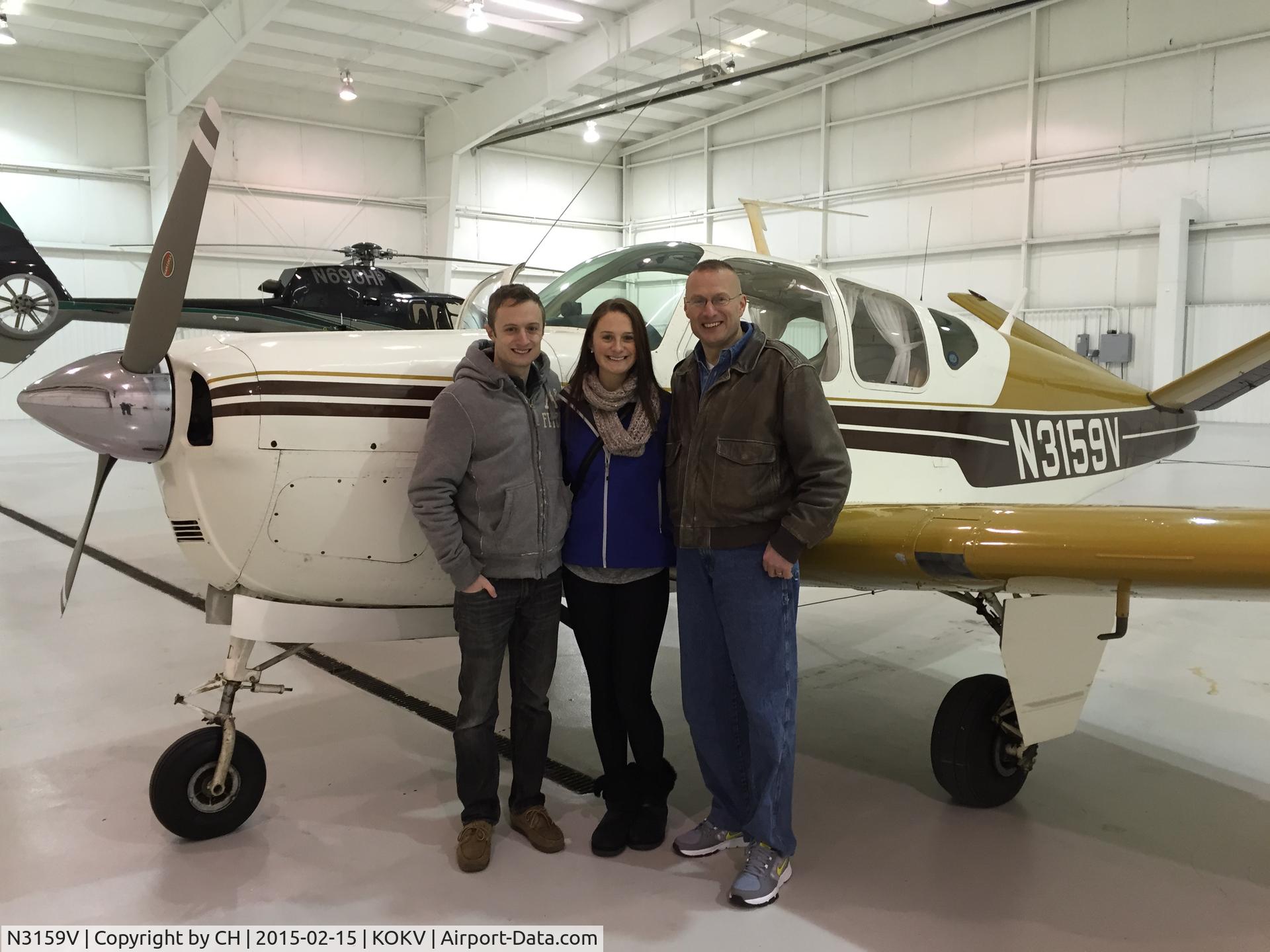 N3159V, 1947 Beech 35 Bonanza C/N D-589, FEB 15 2015 KOKV
