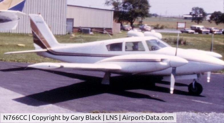 N766CC, 1964 Piper PA-30 Twin Comanche C/N 30-325, N766CC at LNS (Lancaster Aviation Ramp) circa 1982