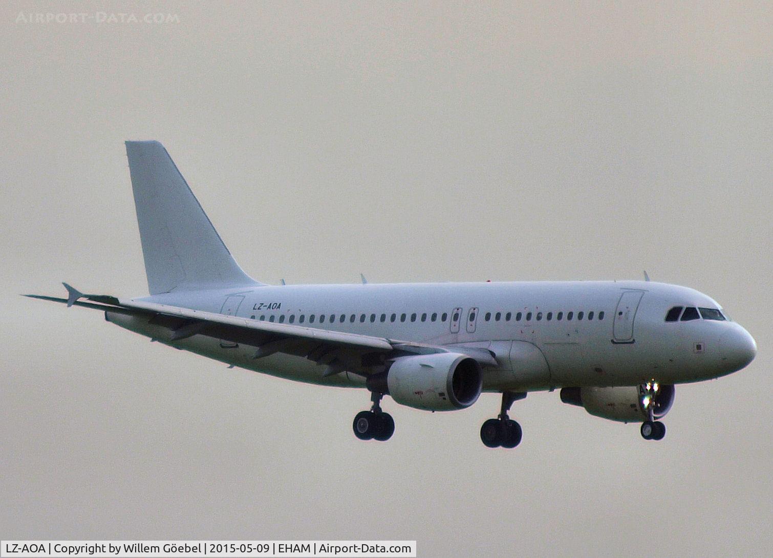 LZ-AOA, 2007 Airbus A319-112 C/N 3139, Landing on runway 18C of Schiphol Airport