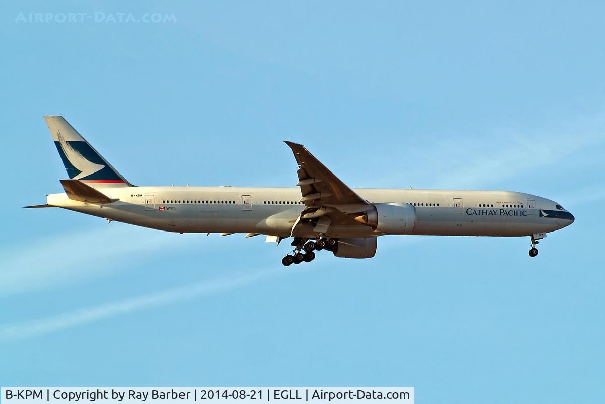 B-KPM, 2009 Boeing 777-367/ER C/N 36159, Boeing 777-367ER [36159] (Cathay Pacific Airways) Home~G 21/08/2014. On approach 27L.