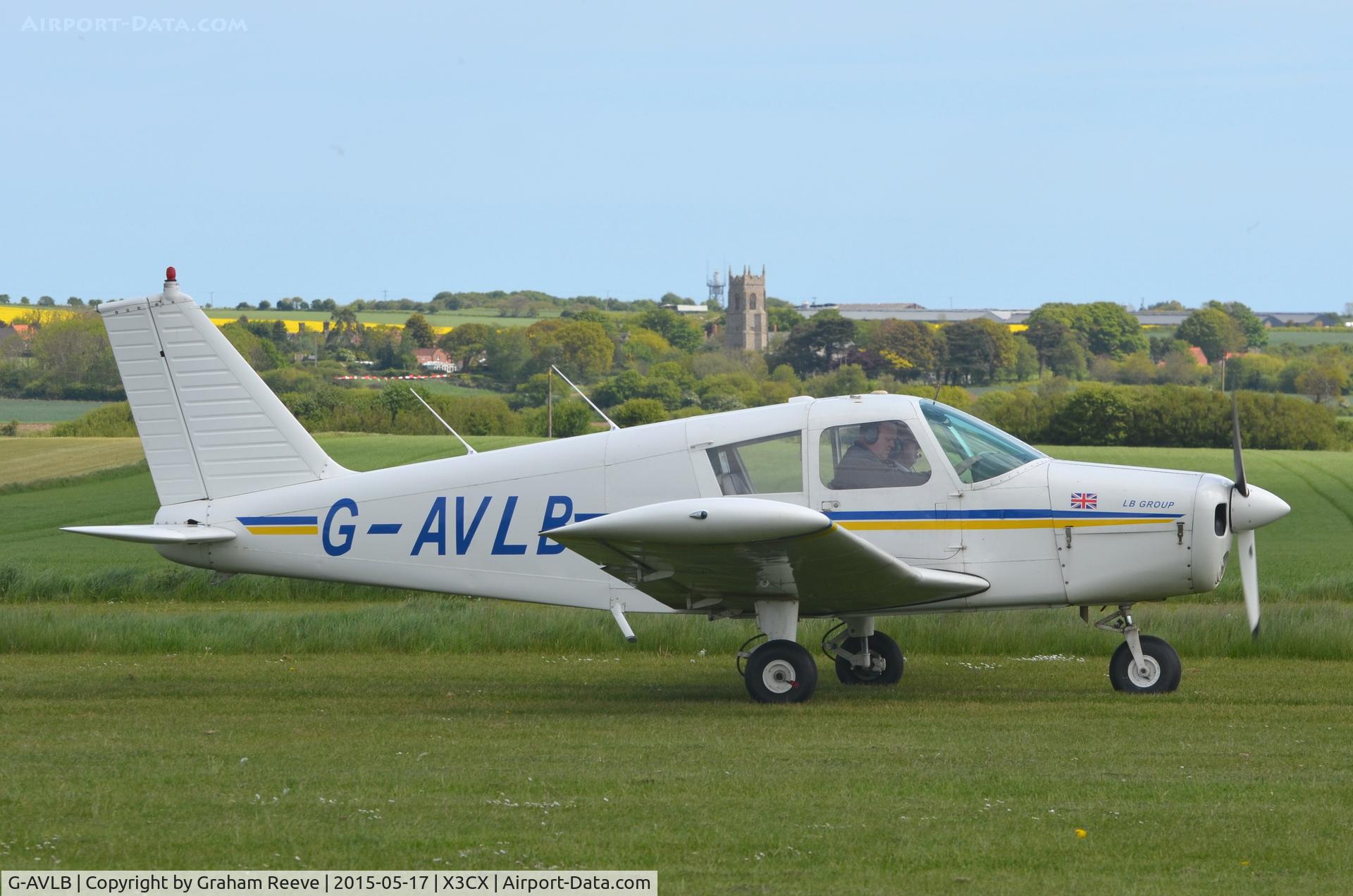 G-AVLB, 1967 Piper PA-28-140 Cherokee C/N 28-23158, Just landed at Northrepps.