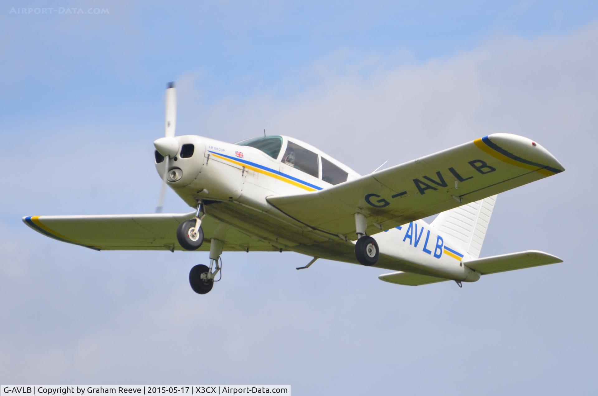 G-AVLB, 1967 Piper PA-28-140 Cherokee C/N 28-23158, Departing fro Northrepps.