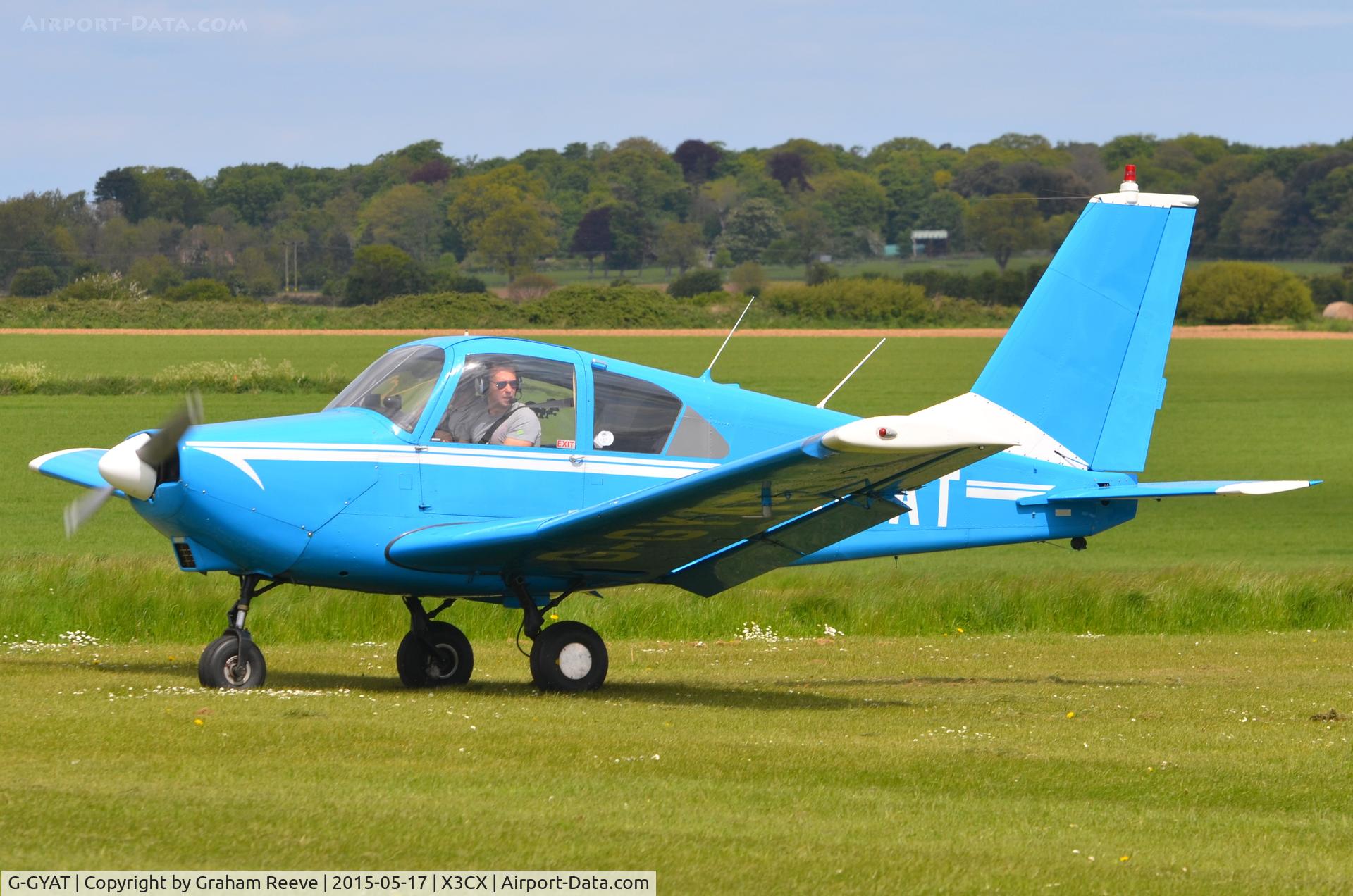 G-GYAT, 1966 Gardan GY-80-180 Horizon C/N 136, Just landed at Northrepps.