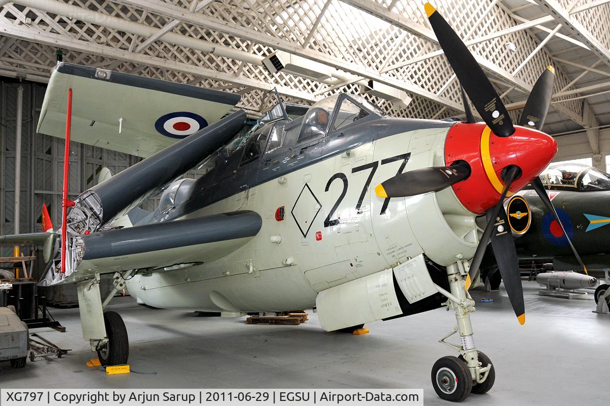 XG797, Fairey Gannet ECM.6 C/N F9365, On display at IWM Duxford.
