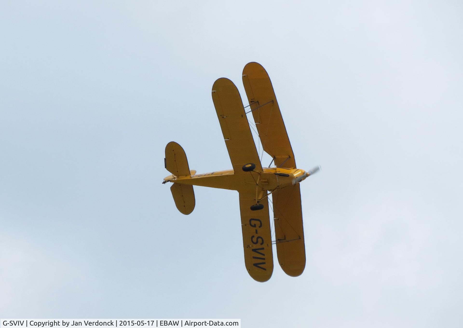 G-SVIV, 1948 Stampe-Vertongen SV-4C C/N 475, SV-4 flying at the Deurne (Antwerp - Belgium) airshow