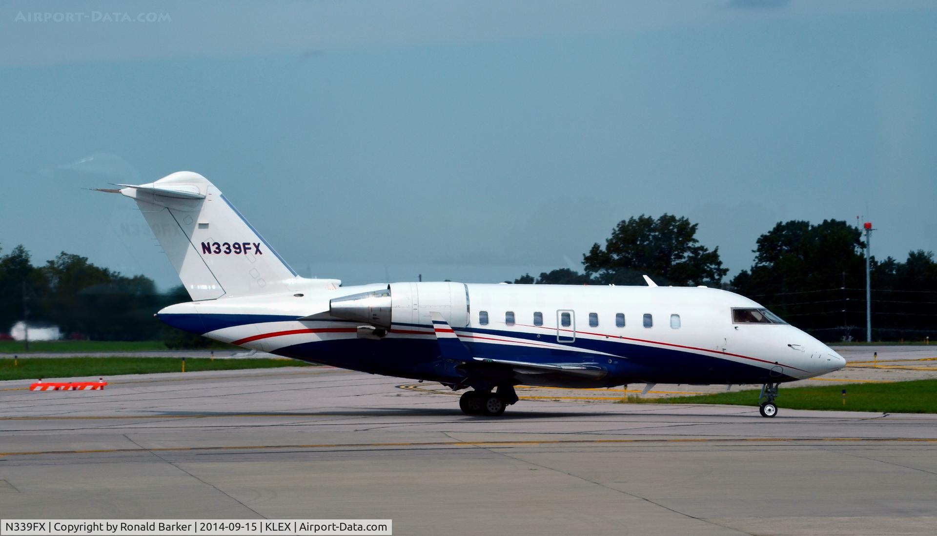 N339FX, 2007 Bombardier Challenger 605 (CL-600-2B16) C/N 5719, Taxi Lexington