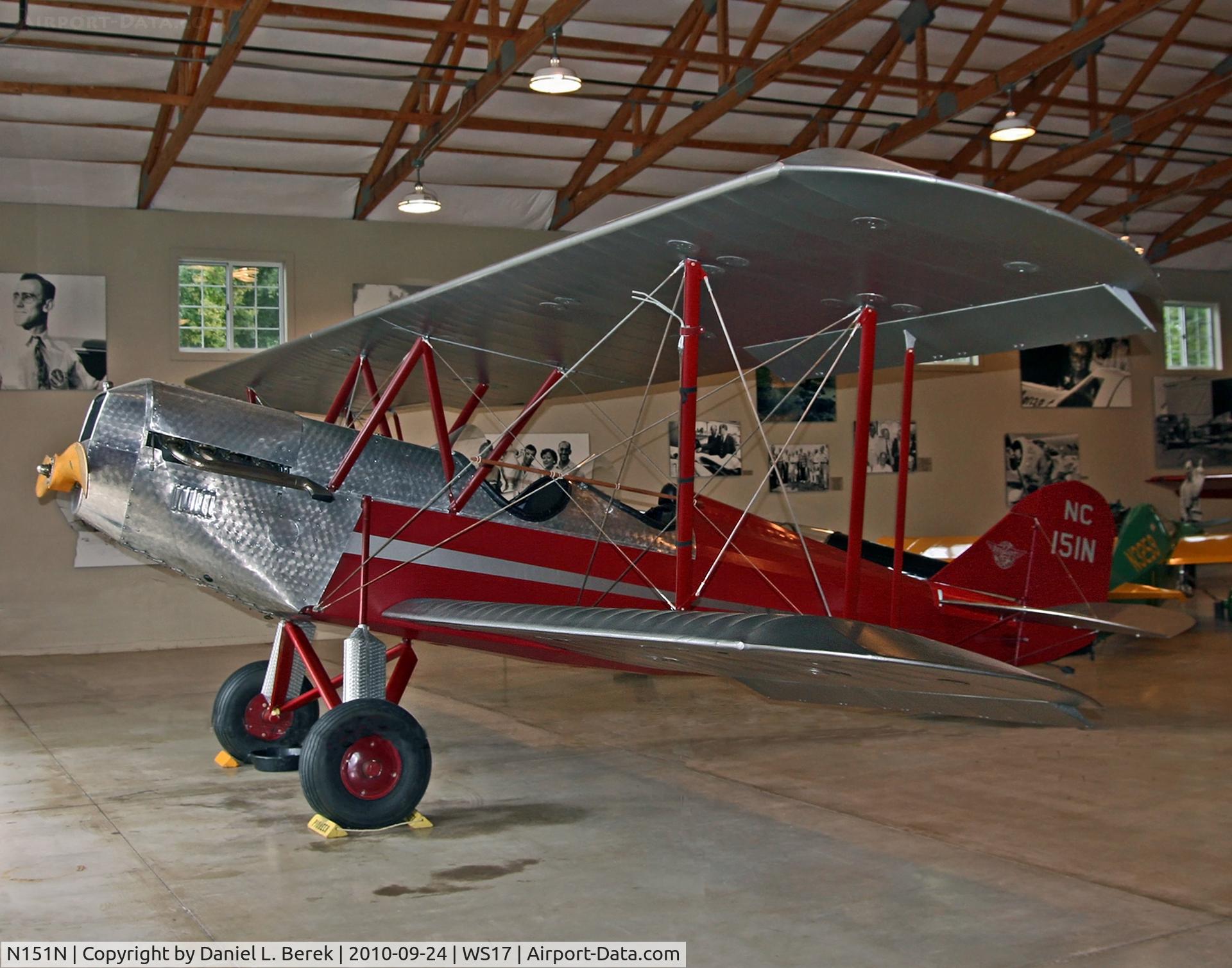 N151N, 1929 Pheasant H-10 C/N 136, This beautiful little aircraft can be admired at the EAA AirVenture museum, Pioneer Airport.