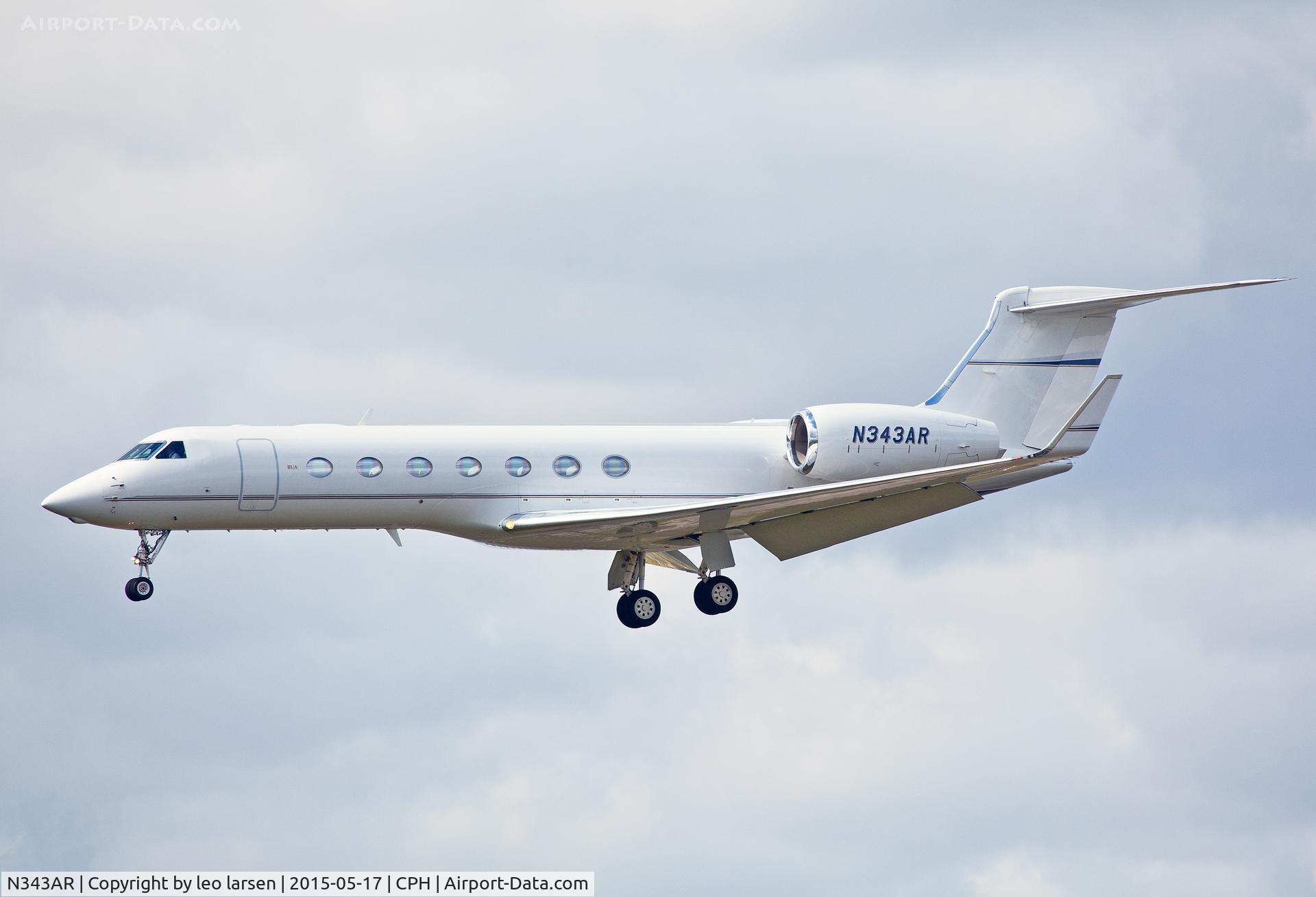 N343AR, 2011 Gulfstream Aerospace GV-SP (G550) C/N 5343, Copenhagen 17.5.15