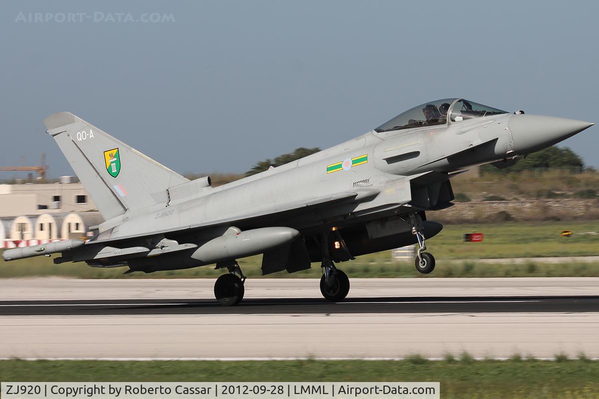 ZJ920, 2005 Eurofighter EF-2000 Typhoon FGR4 C/N 0067/BS011, Malta International Airshow 2012