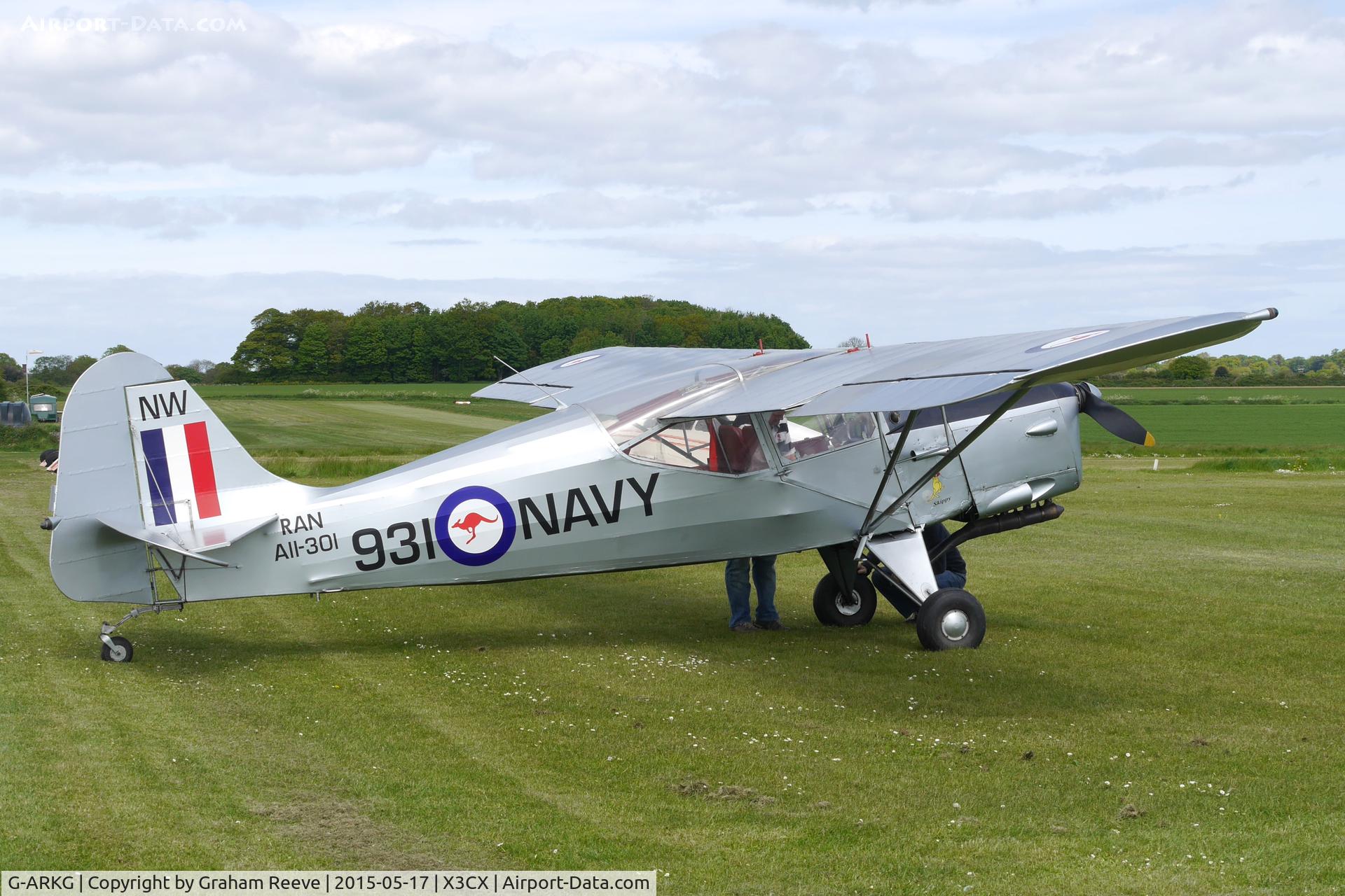 G-ARKG, 1952 Auster J-5G Autocar C/N 3061, Parked at Northrepps.