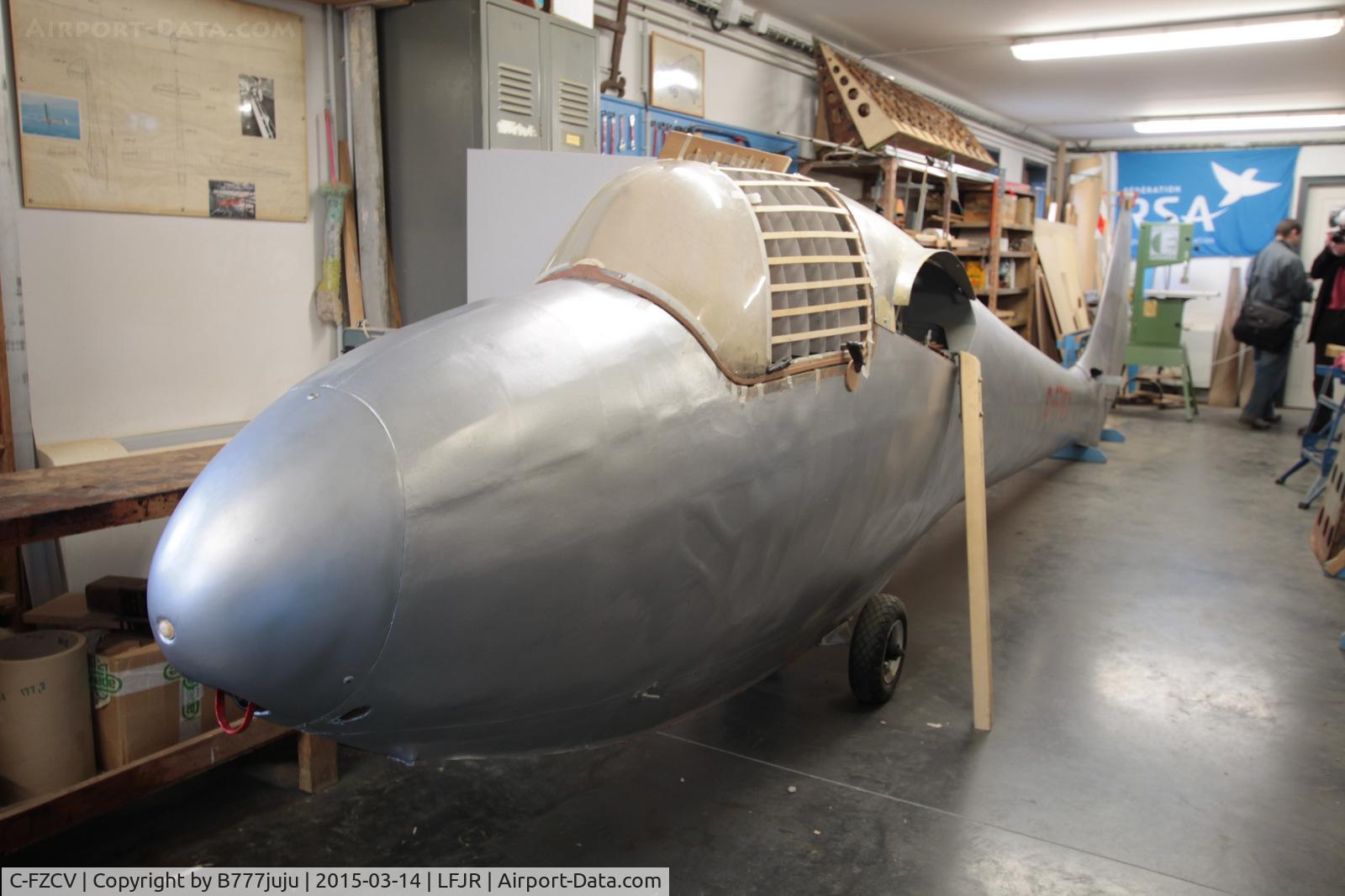 C-FZCV, 1947 De Chatillon AIR100 C/N 01, on restoration at Angers