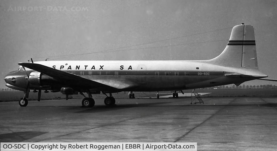 OO-SDC, 1947 Douglas DC-6 C/N 43064, SPANTAX.Still with Belgian registration.1964.