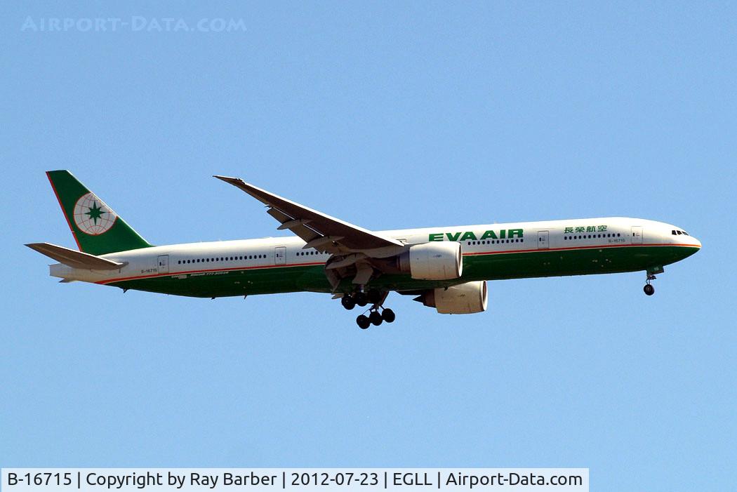 B-16715, 2009 Boeing 777-35E/ER C/N 33757, Boeing 777-35EER [33757] (EVA Airways) Home~G 23/07/2012. On approach 27L.