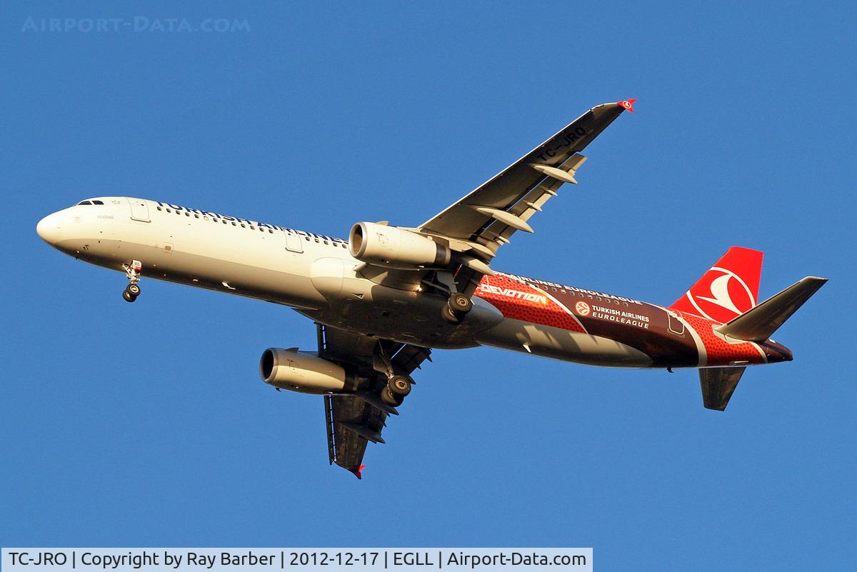 TC-JRO, 2011 Airbus A321-231 C/N 4682, Airbus A321-231 [4682] (THY Turkish Airlines) Home~G 17/12/2012. On approach 27R.