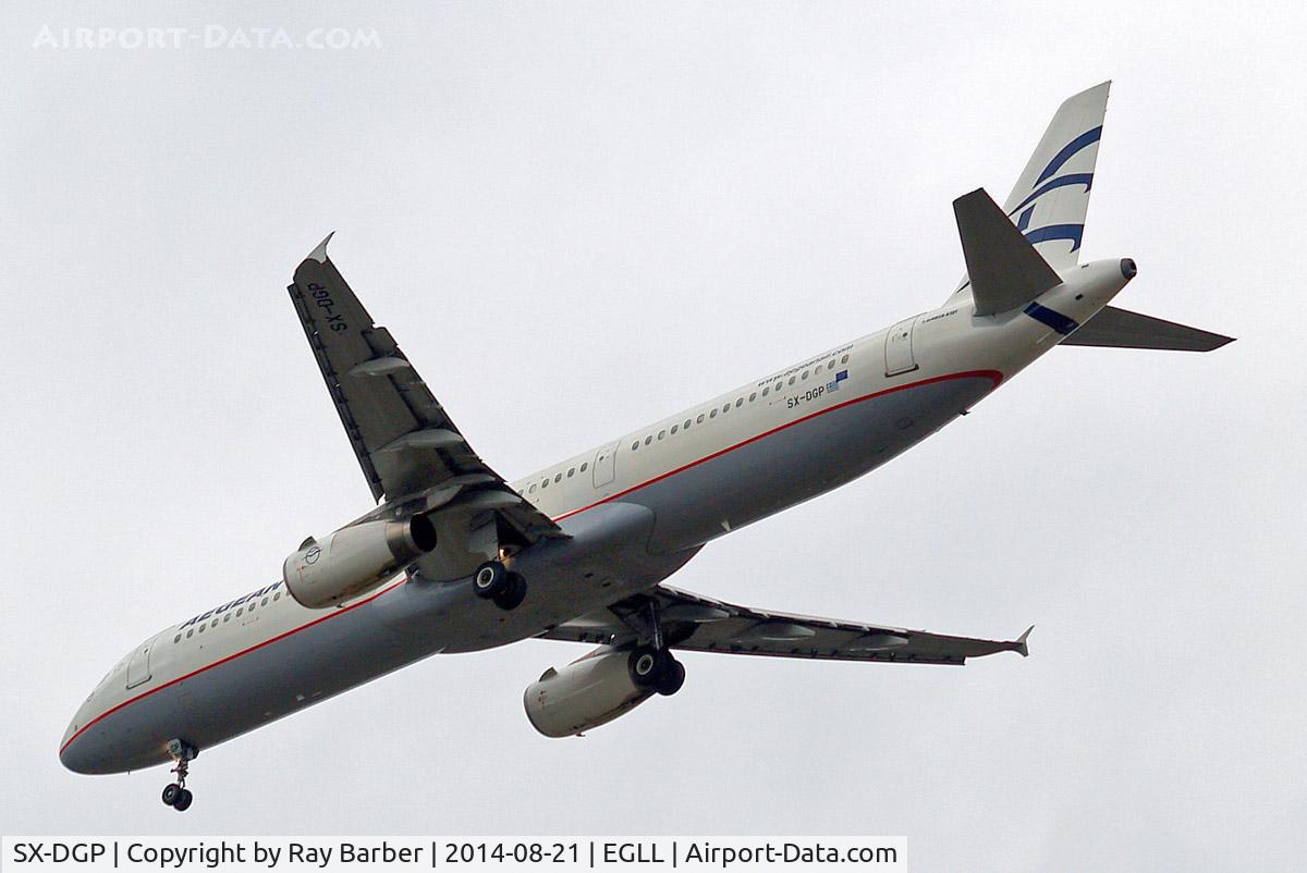 SX-DGP, 2007 Airbus A321-232 C/N 3302, Airbus A321-232 [3302] (Aegean Airlines) Home~G 21/08/2014. On approach 27R.