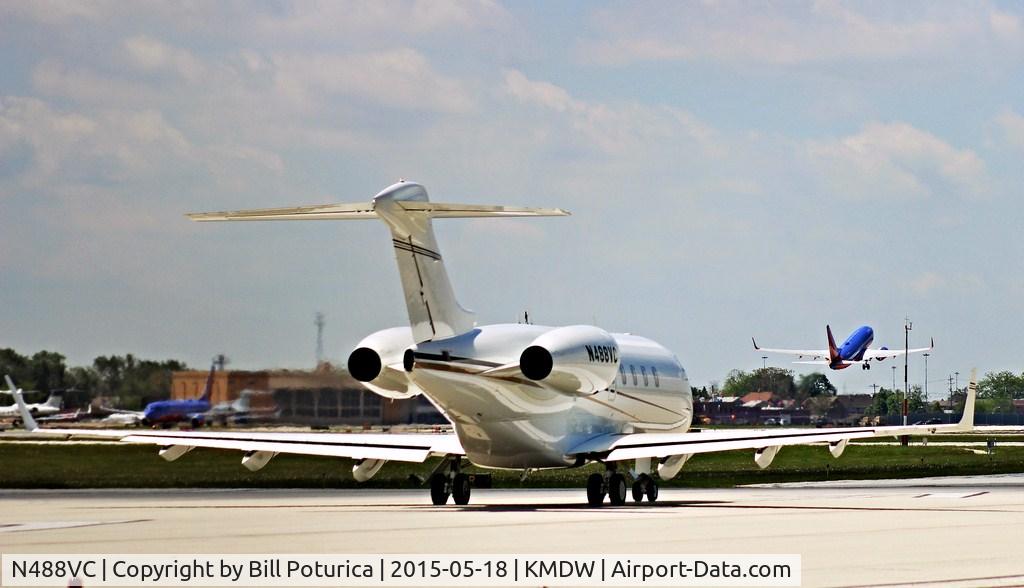 N488VC, 2001 Raytheon Hawker 800XP C/N 258546, Taking off on 22R @ Chicago Midway 
5/18/15