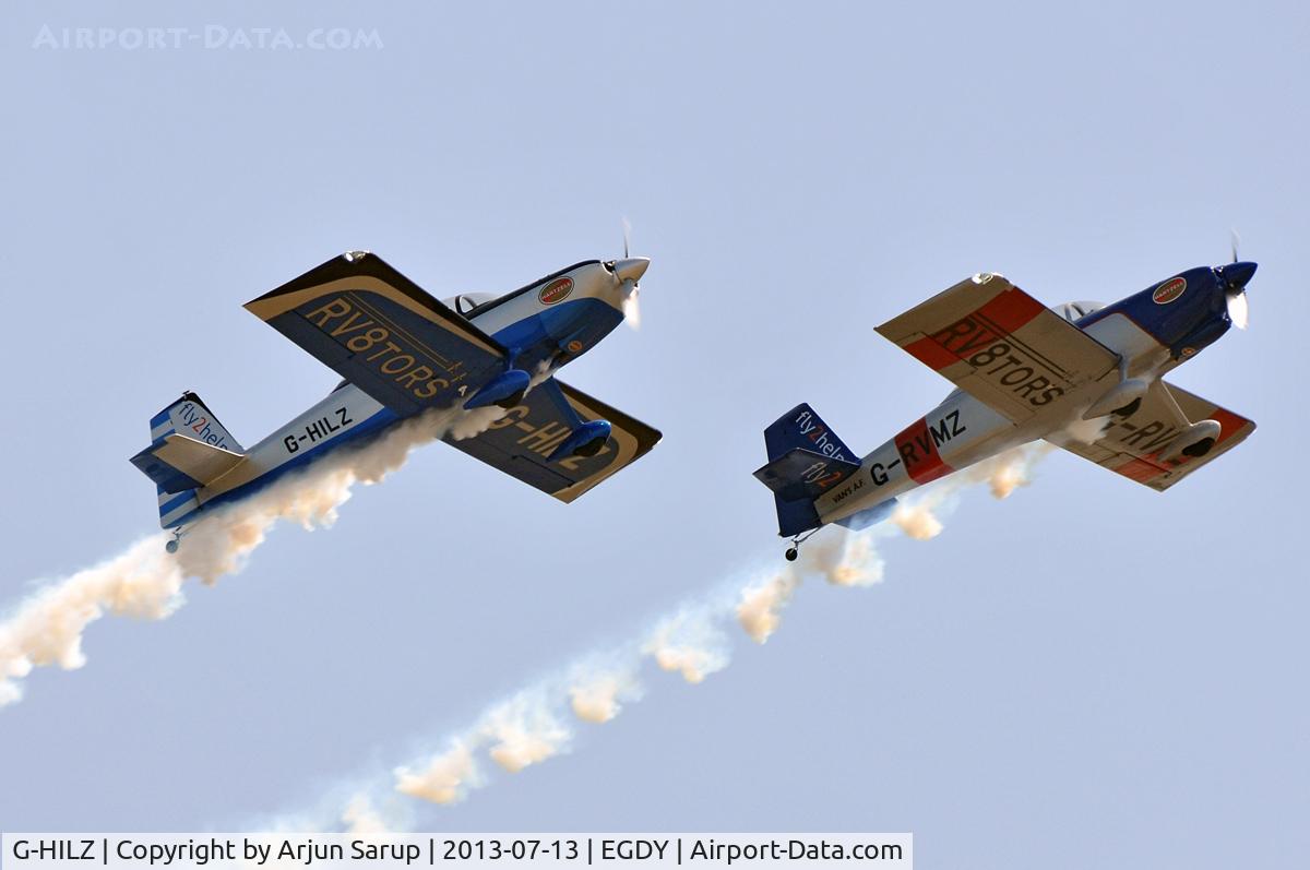 G-HILZ, 2006 Vans RV-8 C/N PFA 303-14471, The RV8tors displaying at RNAS Yeovilton Air Day 2013.