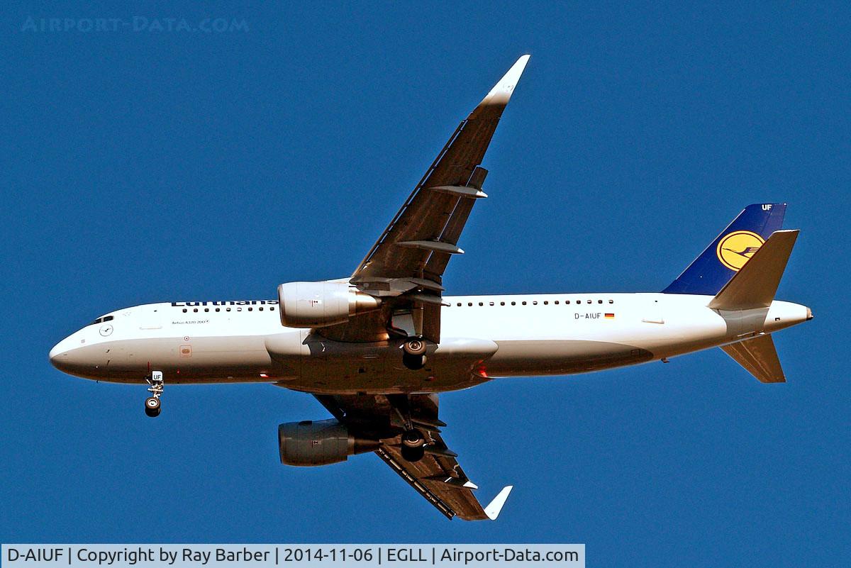 D-AIUF, 2014 Airbus A320-214 C/N 6141, Airbus A320-214(sl) [6141] (Lufthansa) Home~G 06/11/2014. On approach 27R.