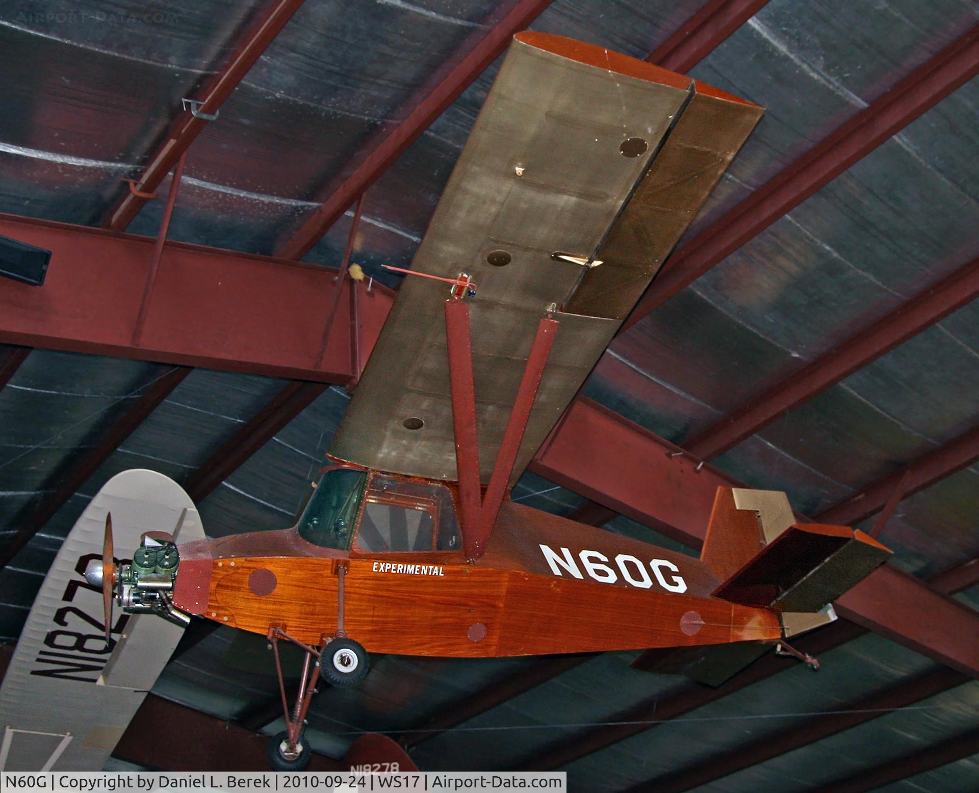 N60G, 1979 Lobet Ganagobie C/N 60, The first Ganagobie was built in 1930 in Lille, France.  The design was reconstructed by Lobet in the 1950s.  This example was built by Haydon Shafor in 1980.  Engine was a 63-hp Nelson.