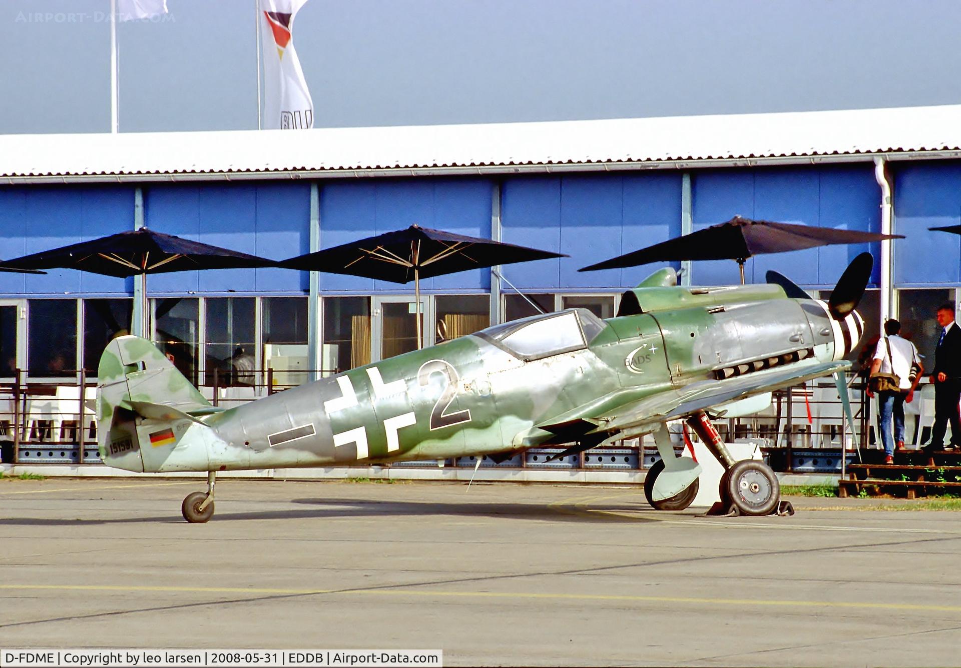 D-FDME, Messerschmitt Bf-109G-10 C/N 151591, Berlin Air Show 31.5.08