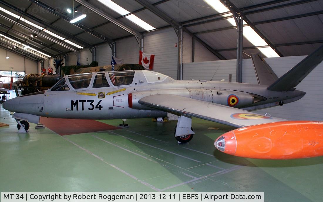 MT-34, Fouga CM-170R Magister C/N 291, Florennes AFB .Spitfire museum.