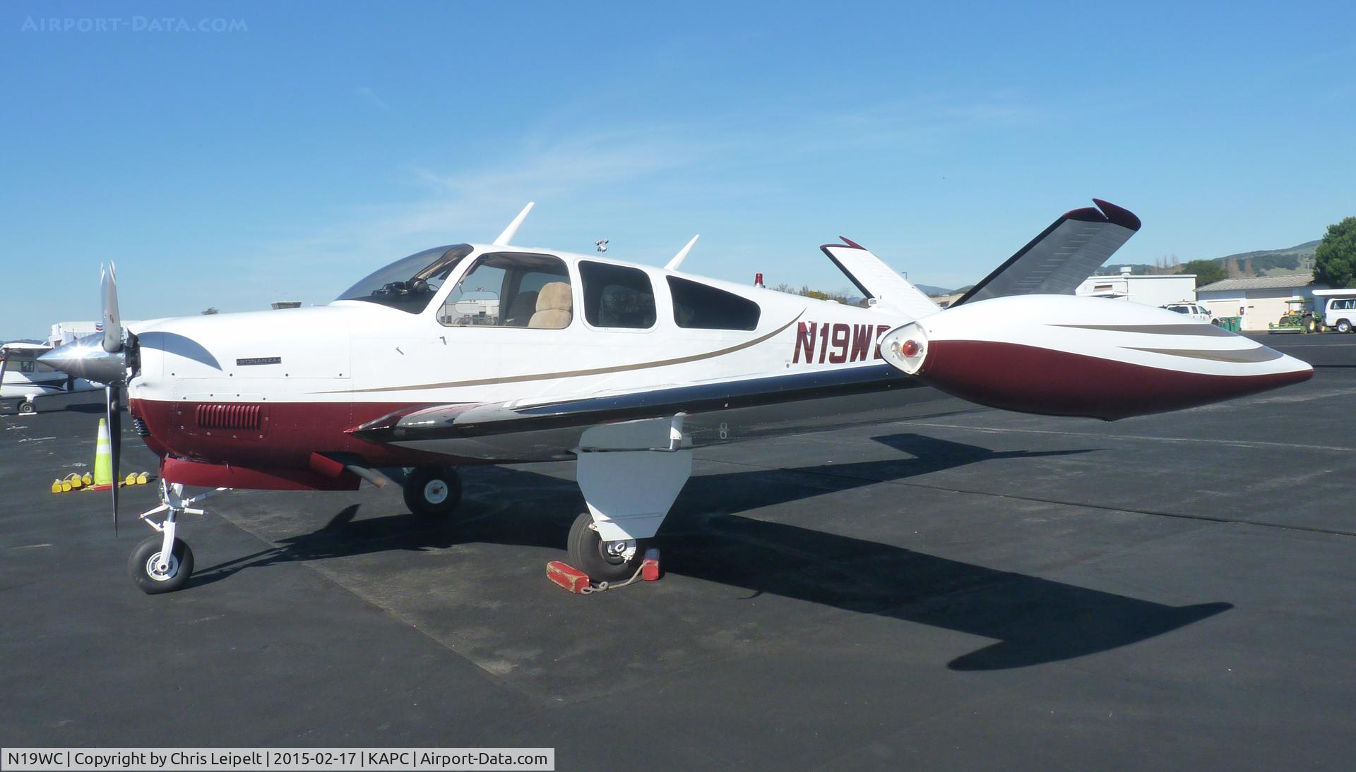 N19WC, 1969 Beech V35A Bonanza C/N D-8998, A 1969 Beechcraft Bonanza V35A from Oakland visiting Napa Airport, CA.