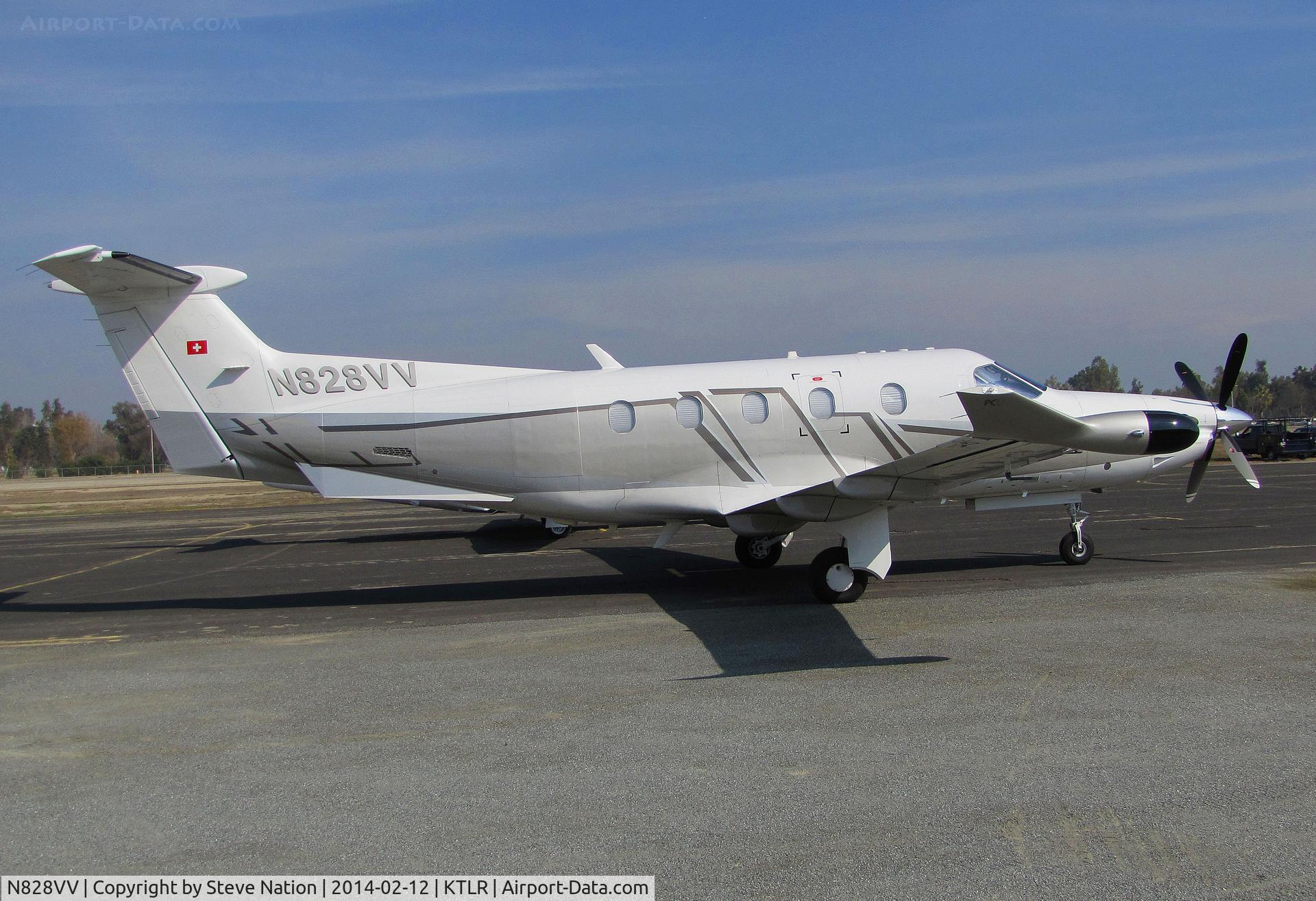 N828VV, 2007 Pilatus PC-12/47 C/N 826, Valley View Ventures (Modesto, CA) Pilatus PC-12/47 in for International Ag Expo 2014