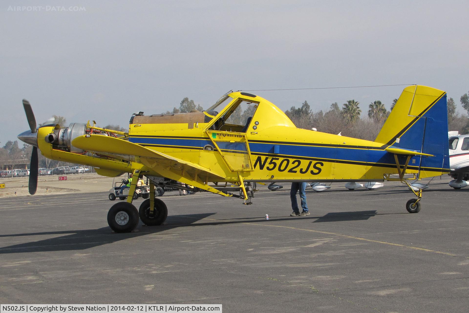 N502JS, 1994 Air Tractor Inc AT-502B C/N 502B-0248, Michaud Aviation (Willows, CA) Air Tractor AT-502B in for maintenance at Valley Aircrafters