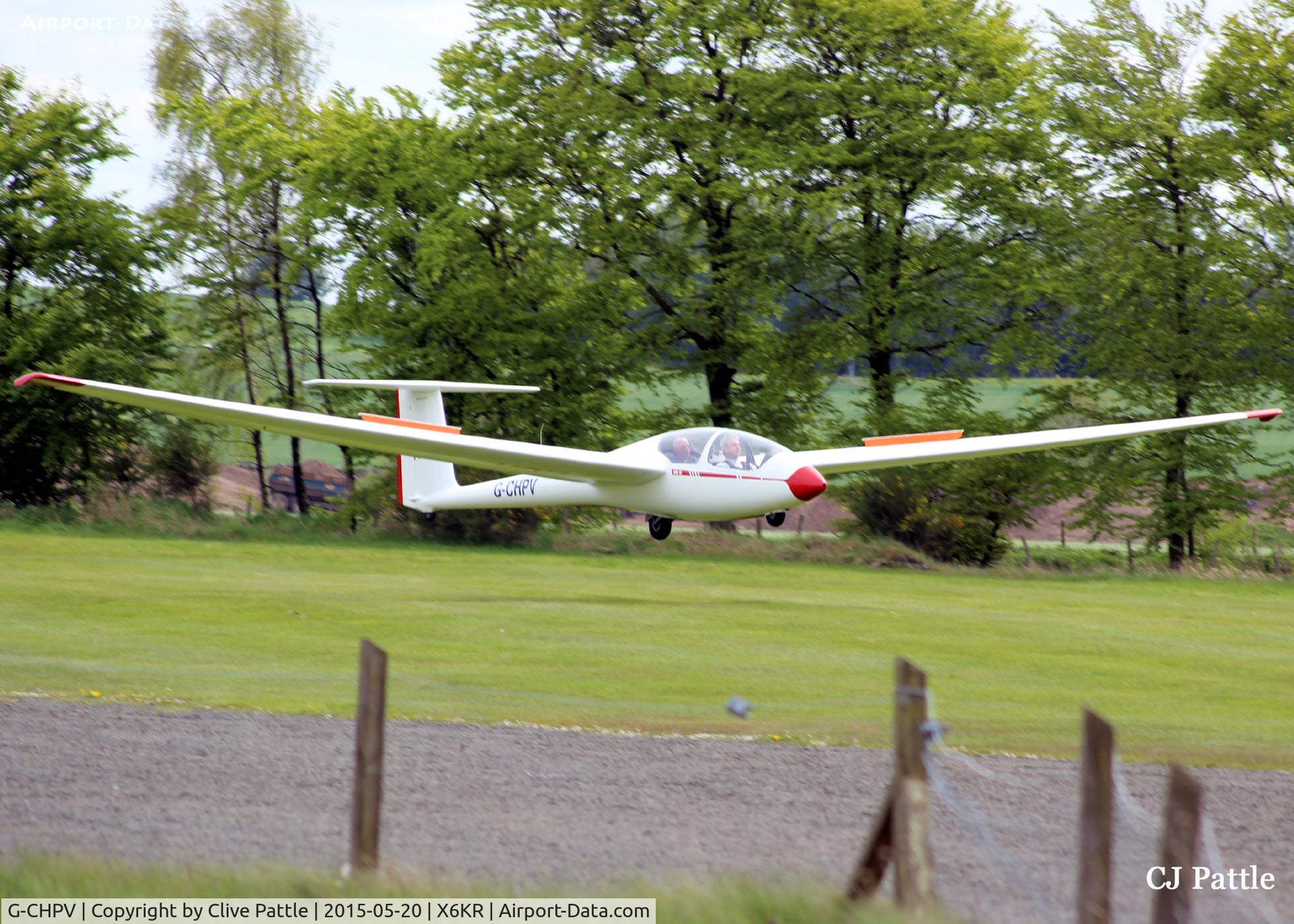 G-CHPV, 1994 Schleicher ASK-21 C/N 21608, Flared landing at Portmoak, Scotland