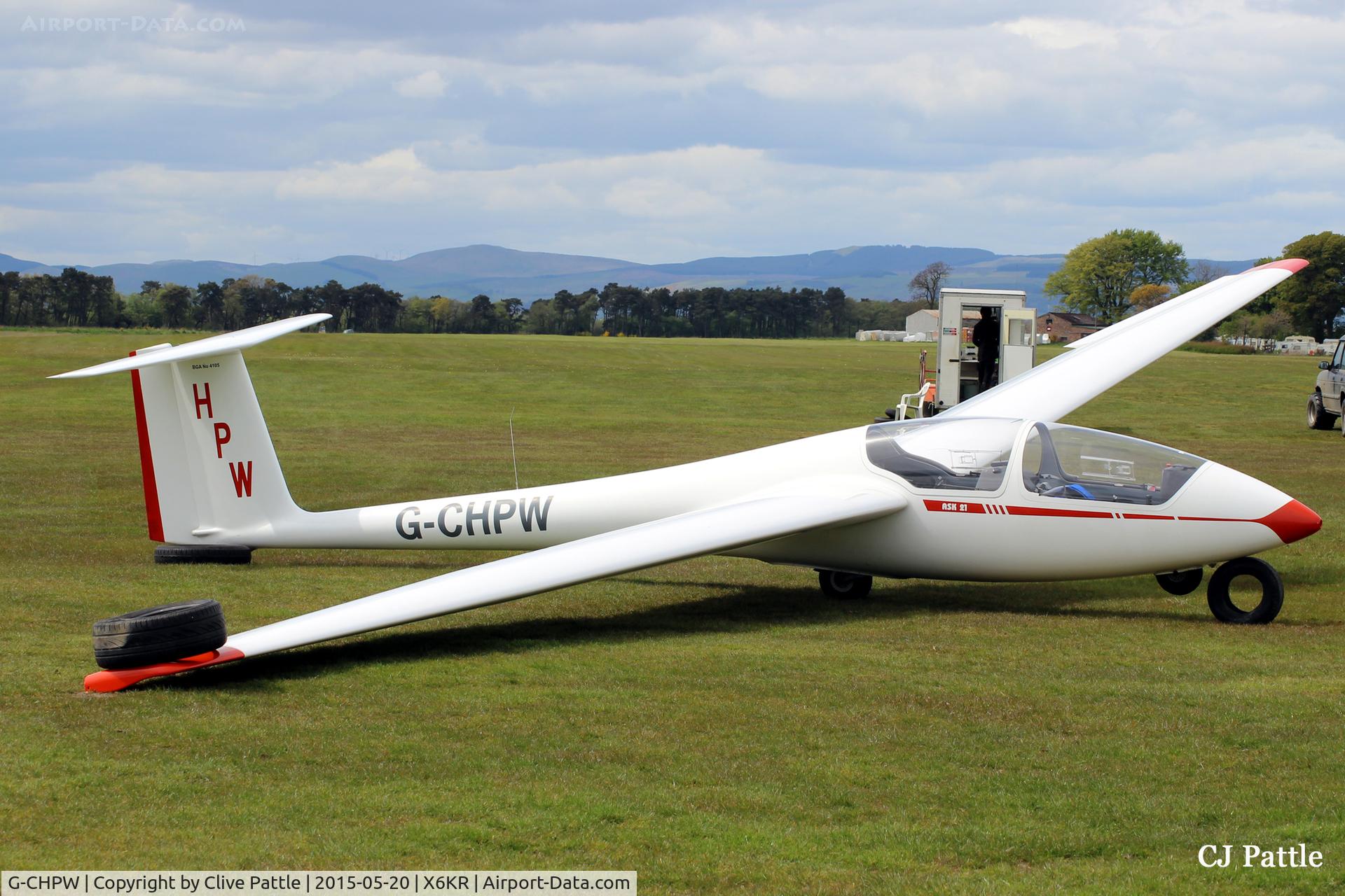 G-CHPW, 1994 Schleicher ASK-21 C/N 21609, Another view of 'HPW' at rest at Portmoak, Scotland