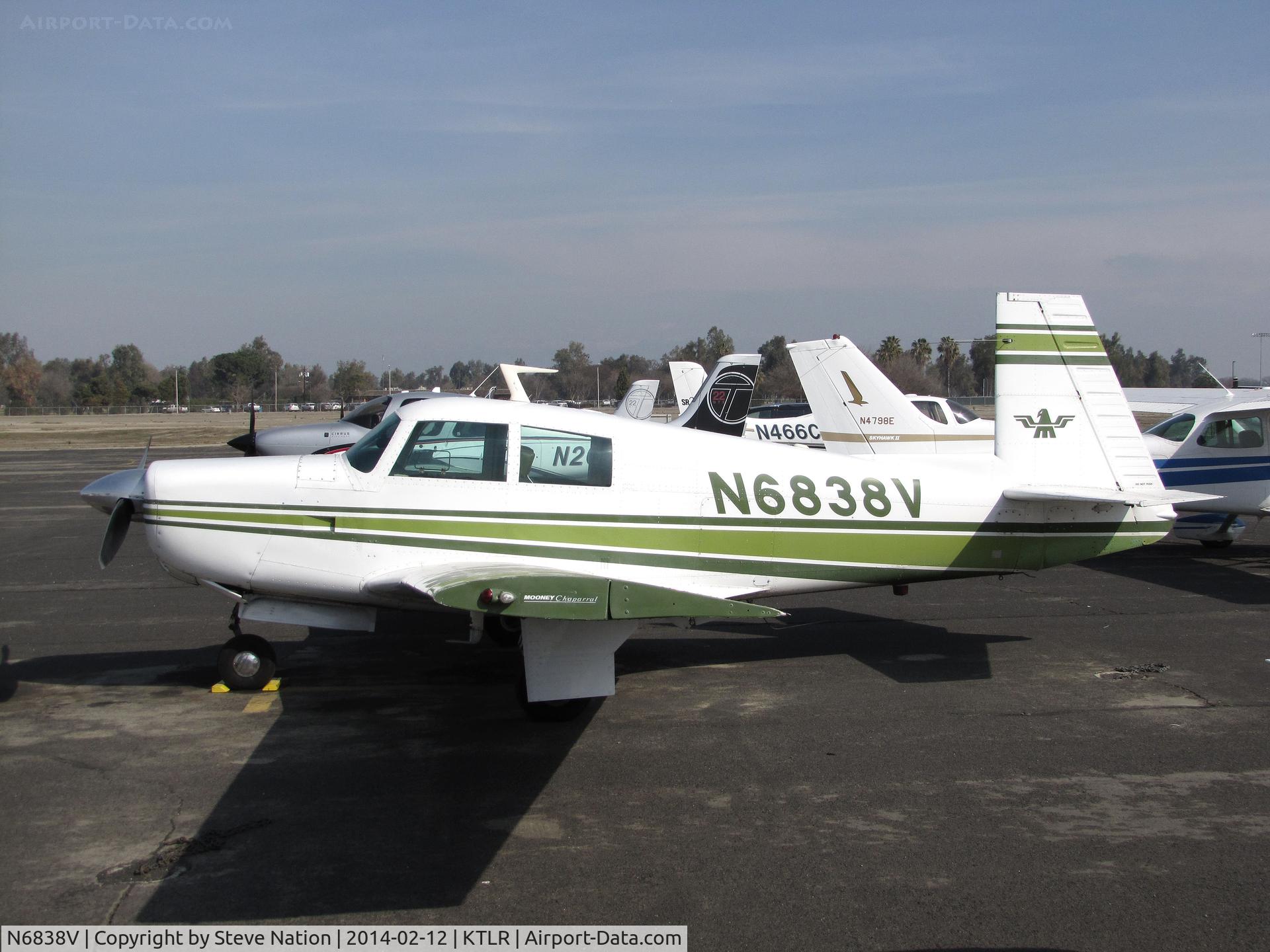 N6838V, 1975 Mooney M20E C/N 21-1172, Moldonado Farms (Santa Maria, CA) @ Mefford Field (Tulare, CA) for 2014 International Ag Expo