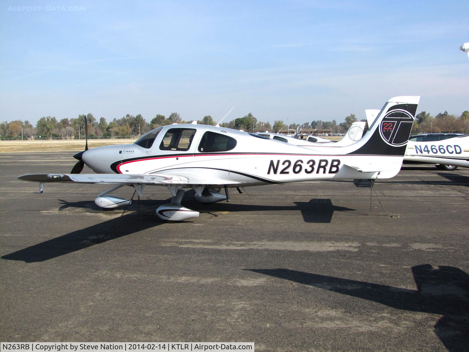 N263RB, 2013 Cirrus SR22T GTS C/N 0597, Cirrus Design SR22T demonstrator @ Mefford Field (Tulare, CA) for 2014 International Ag Expo