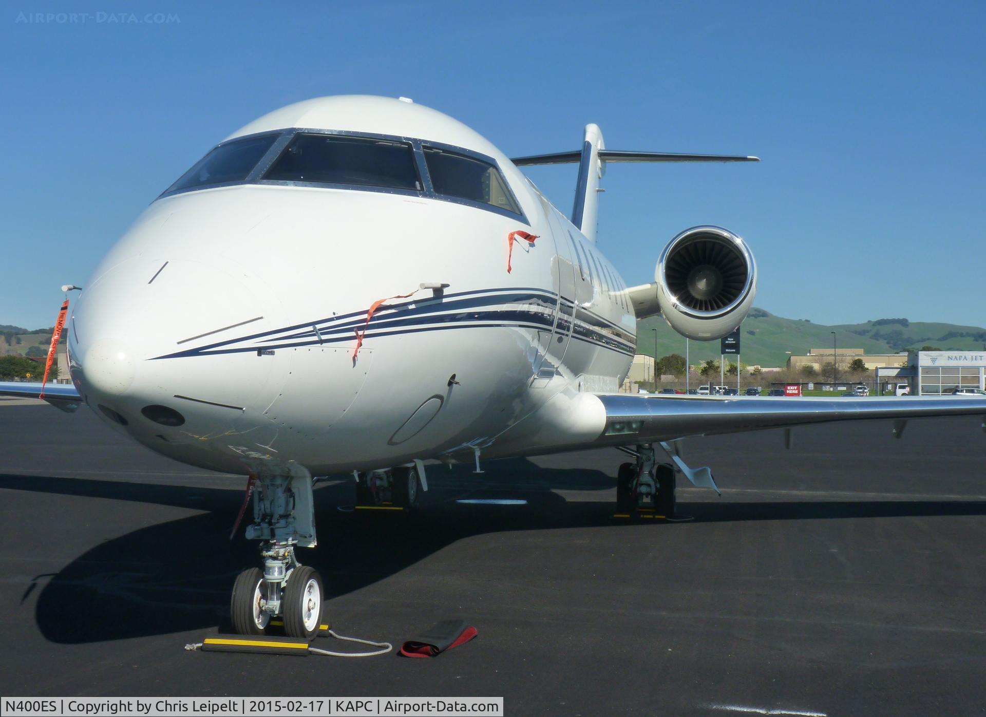 N400ES, 2007 Bombardier Challenger 605 (CL-600-2B16) C/N 5727, A 2007 Bombardier Challenger 600 (Earth Star Inc. Burbank, CA) visiting Napa Airport, CA possibly for a business trip.