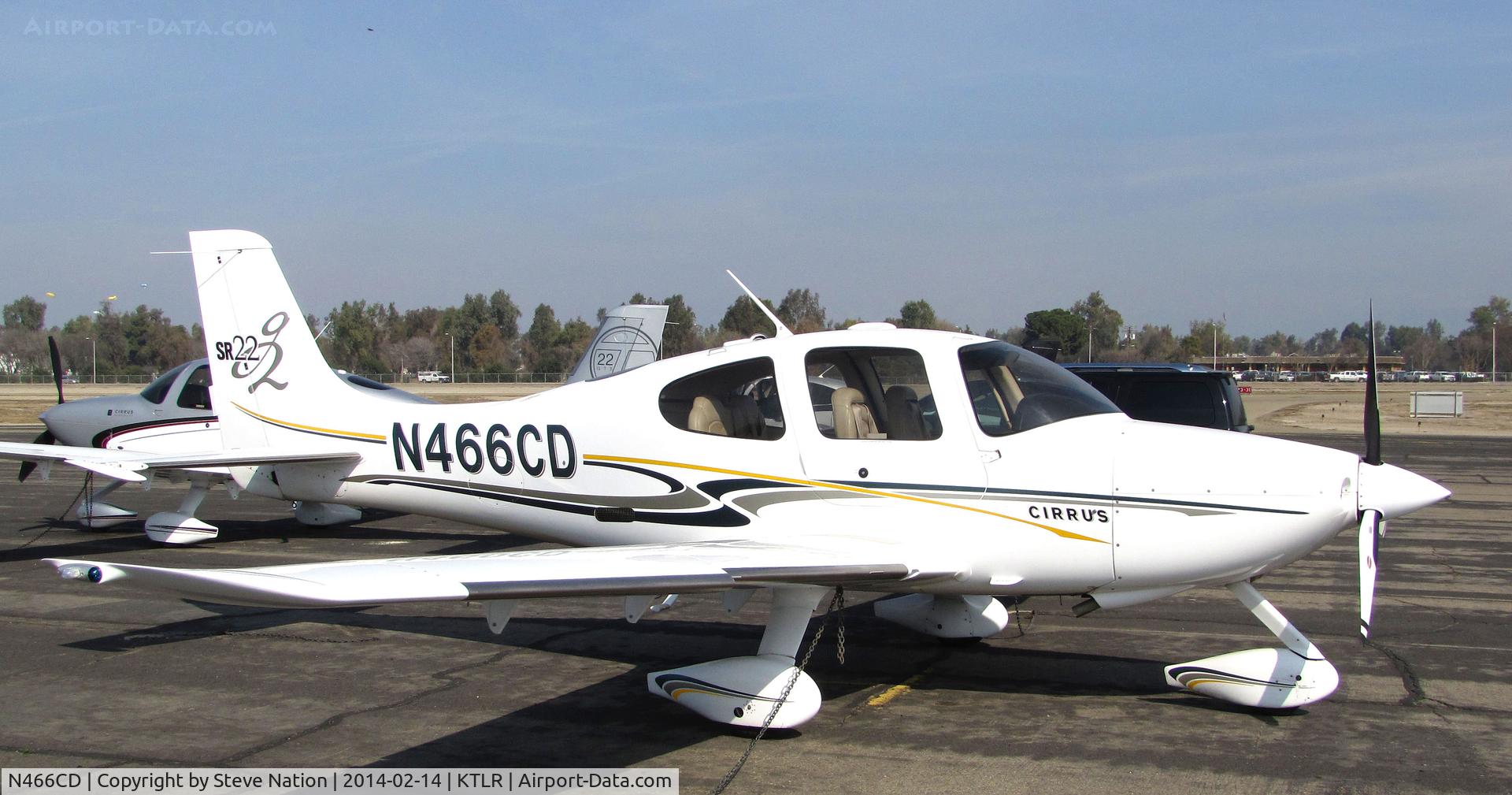 N466CD, 2005 Cirrus SR22 G2 C/N 1466, LVAC LLC (Palm Desert, CA) @ Mefford Field (Tulare, CA) for 2014 International Ag Expo