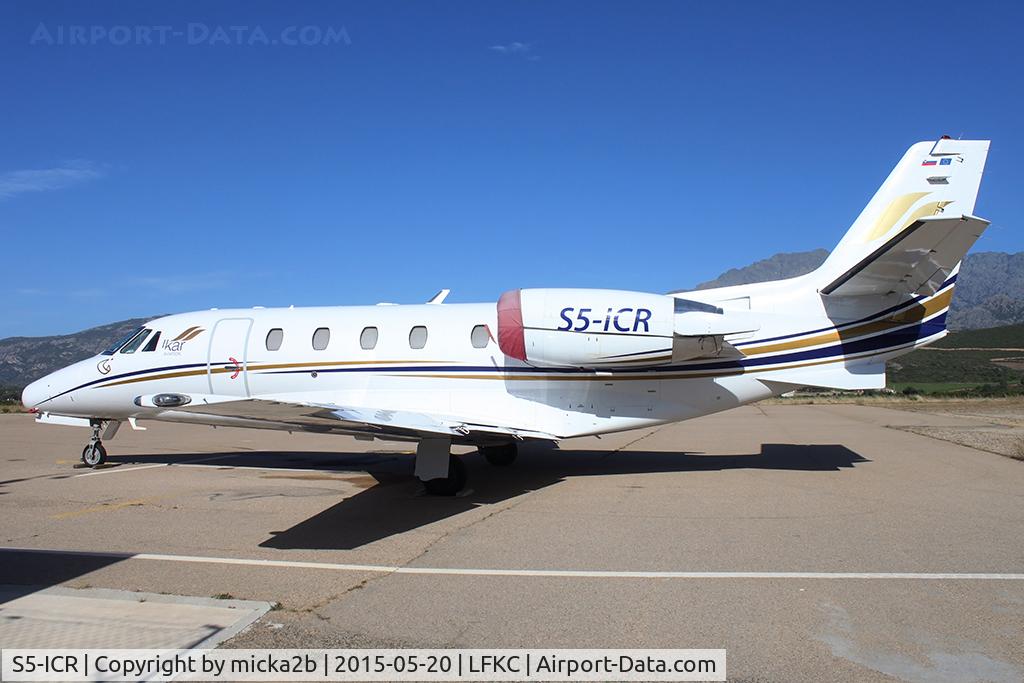 S5-ICR, 2002 Cessna 560XL Citation Excel C/N 560-5236, Parked. Arriving from Nice