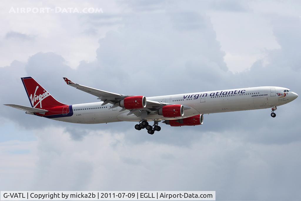 G-VATL, 2001 Airbus A340-642 C/N 376, Landing