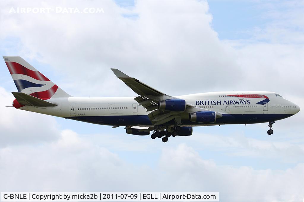 G-BNLE, 1989 Boeing 747-436 C/N 24047, Landing
