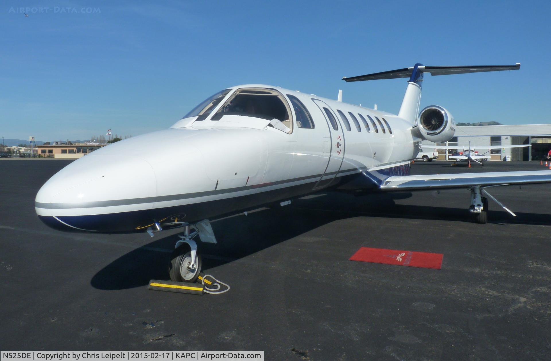 N525DE, 2005 Cessna 525B CitationJet CJ3 C/N 525B0006, A 2005 Cessna 525B (Citation Jet 2) visiting Napa Airport, CA on a hot February day.