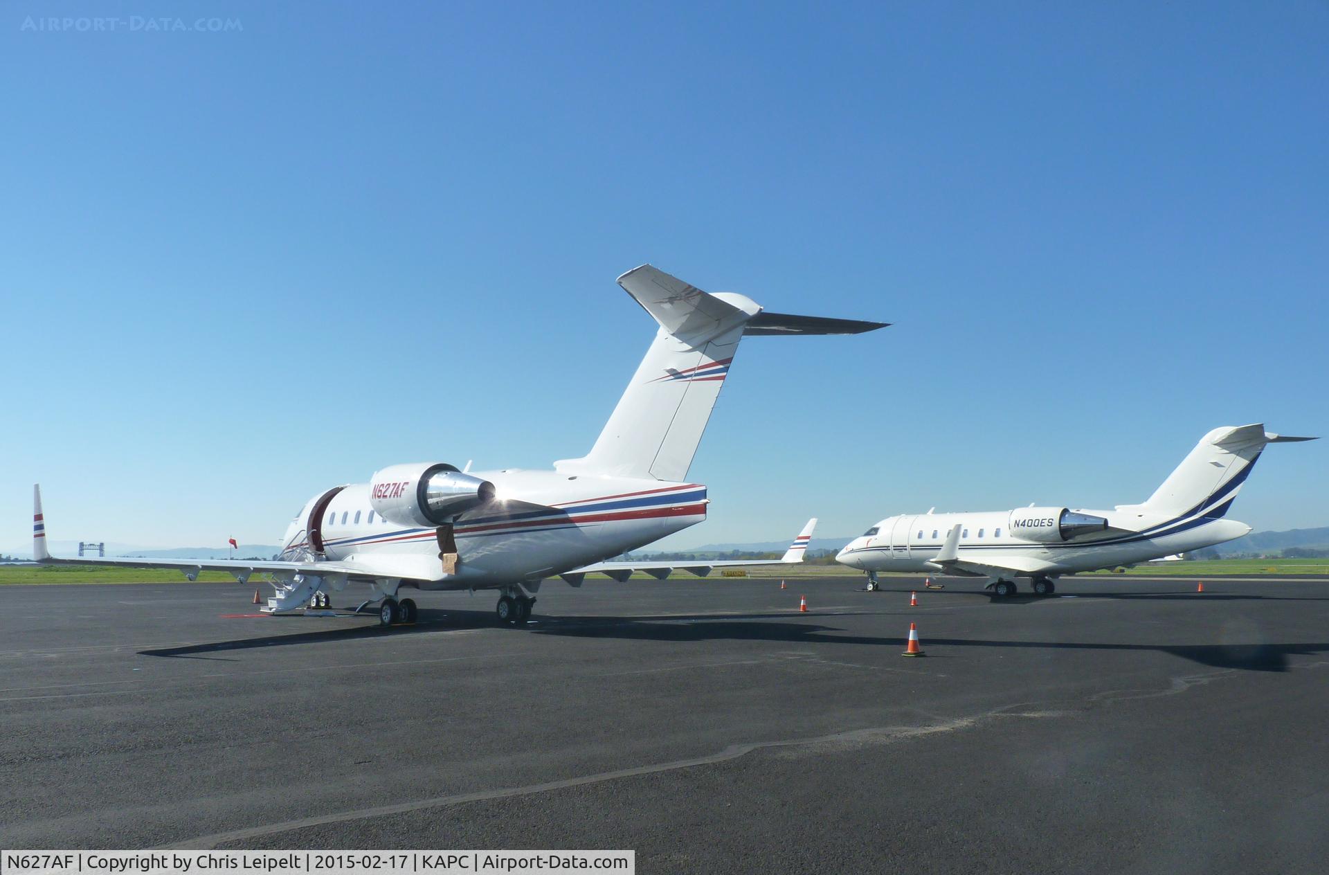 N627AF, 2000 Learjet Inc 60 C/N 193, Two Challengers visiting Napa Airport, CA on a hot February in Napa.