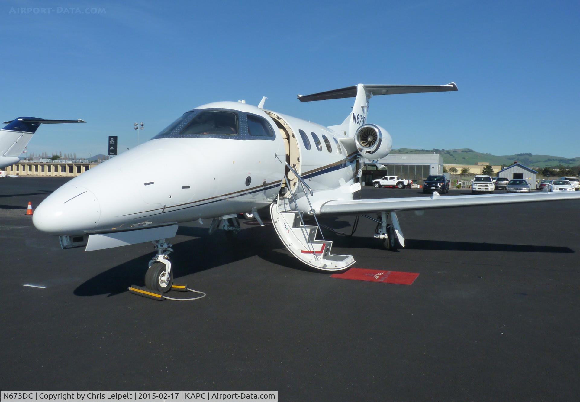 N673DC, 2008 Embraer EMB-500 Phenom 100 C/N 50000010, An Embraer Phenom 300 visiting Napa Airport, CA for a business trip.
