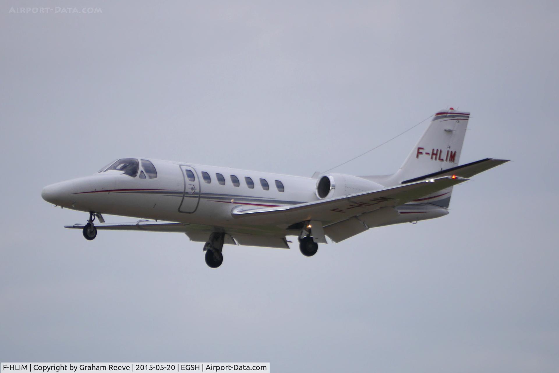 F-HLIM, 2005 Cessna 560 Citation Encore C/N 560-0683, Landing at Norwich.
