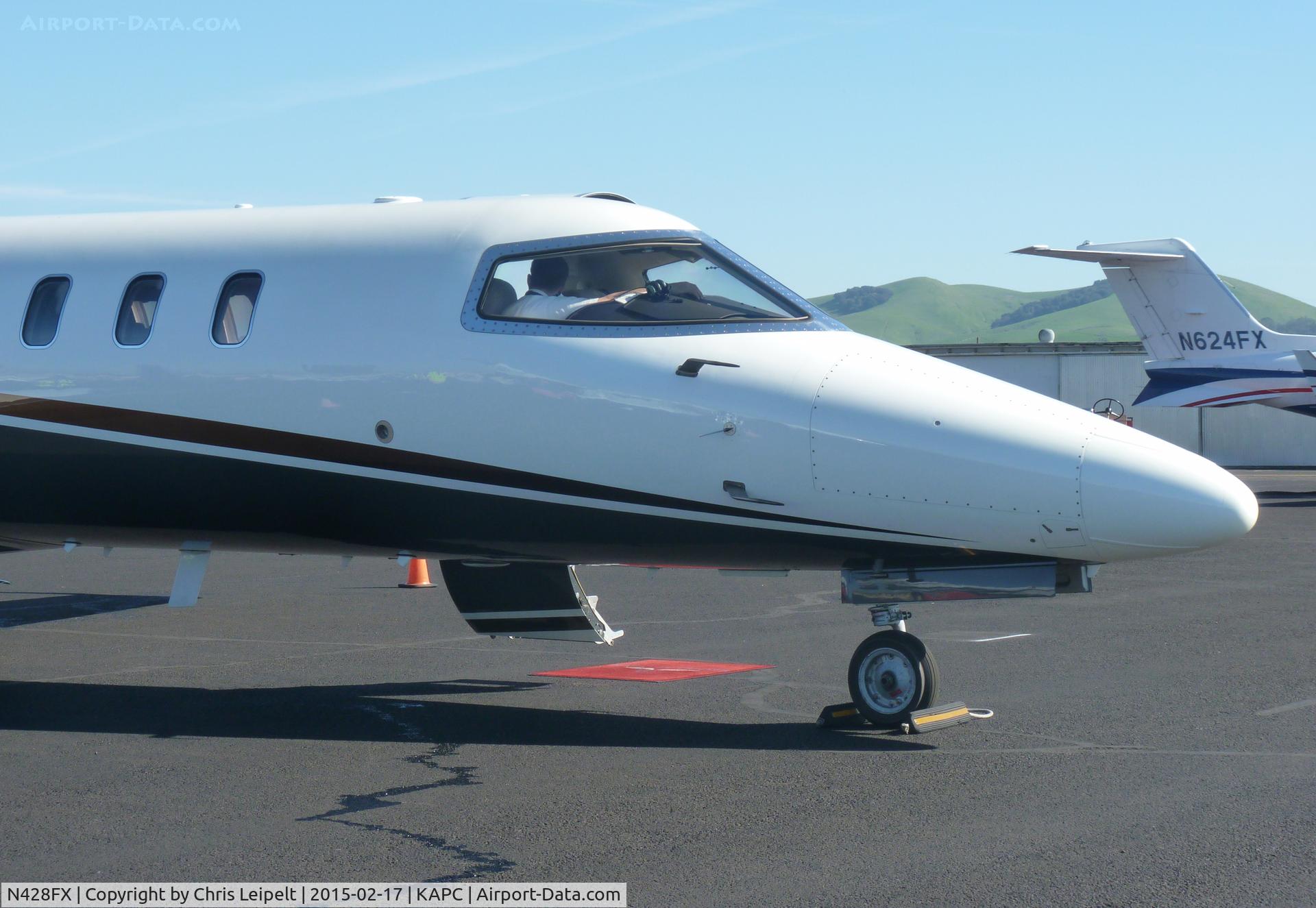 N428FX, 2001 Learjet 45 C/N 164, A 2001 LearJet 45 just after landing at Napa Airport, CA.