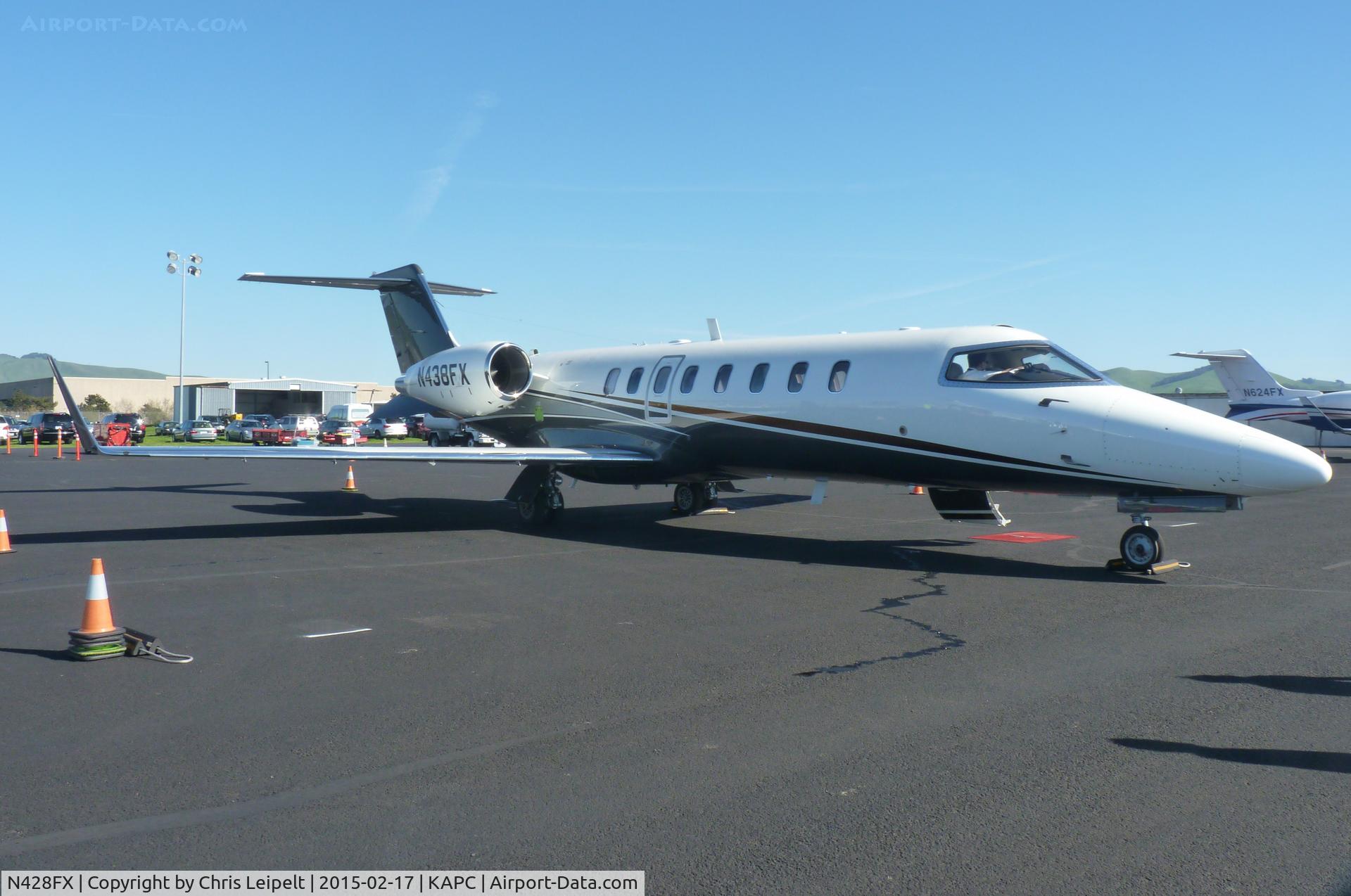 N428FX, 2001 Learjet 45 C/N 164, A 2001 LearJet 45 just after landing at Napa Airport, CA.