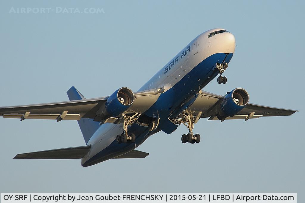 OY-SRF, 1986 Boeing 767-219 C/N 23327, Star Air Freighter 6381 take of runway 29