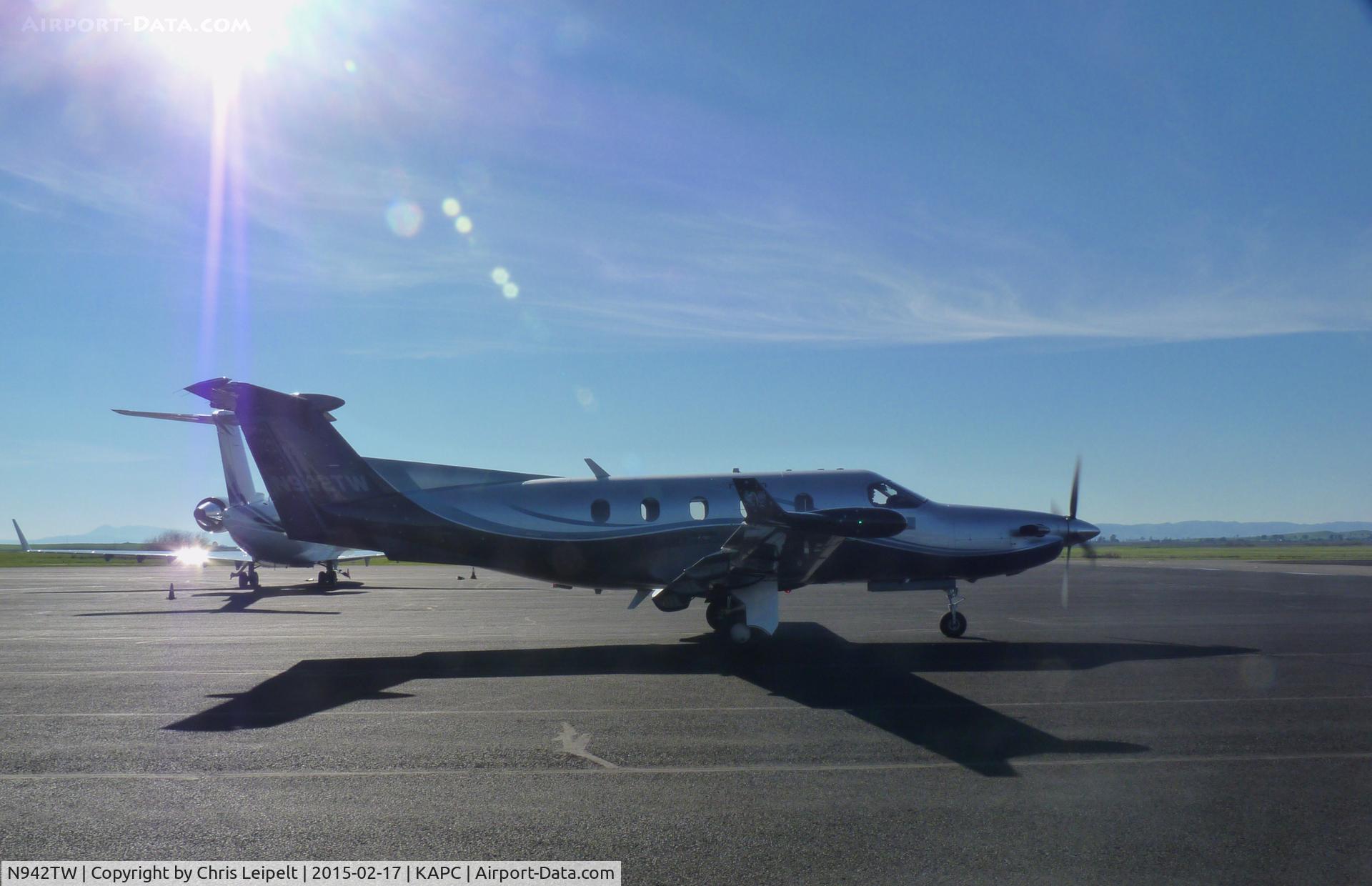 N942TW, 2005 Pilatus PC-12/45 C/N 636, A 2005 Pilatus PC-12/45 taxing out to depart Napa Airport, CA.