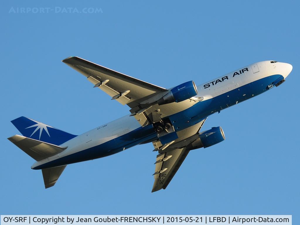 OY-SRF, 1986 Boeing 767-219 C/N 23327, Star Air Freighter 6381 take of runway 29