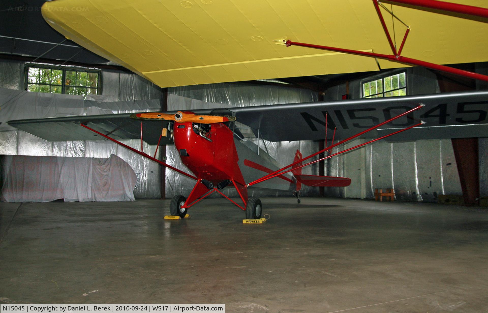N15045, Piper E-2 C/N 196, This interesting aircraft resides at Pioneer Airport, Oshkosh.