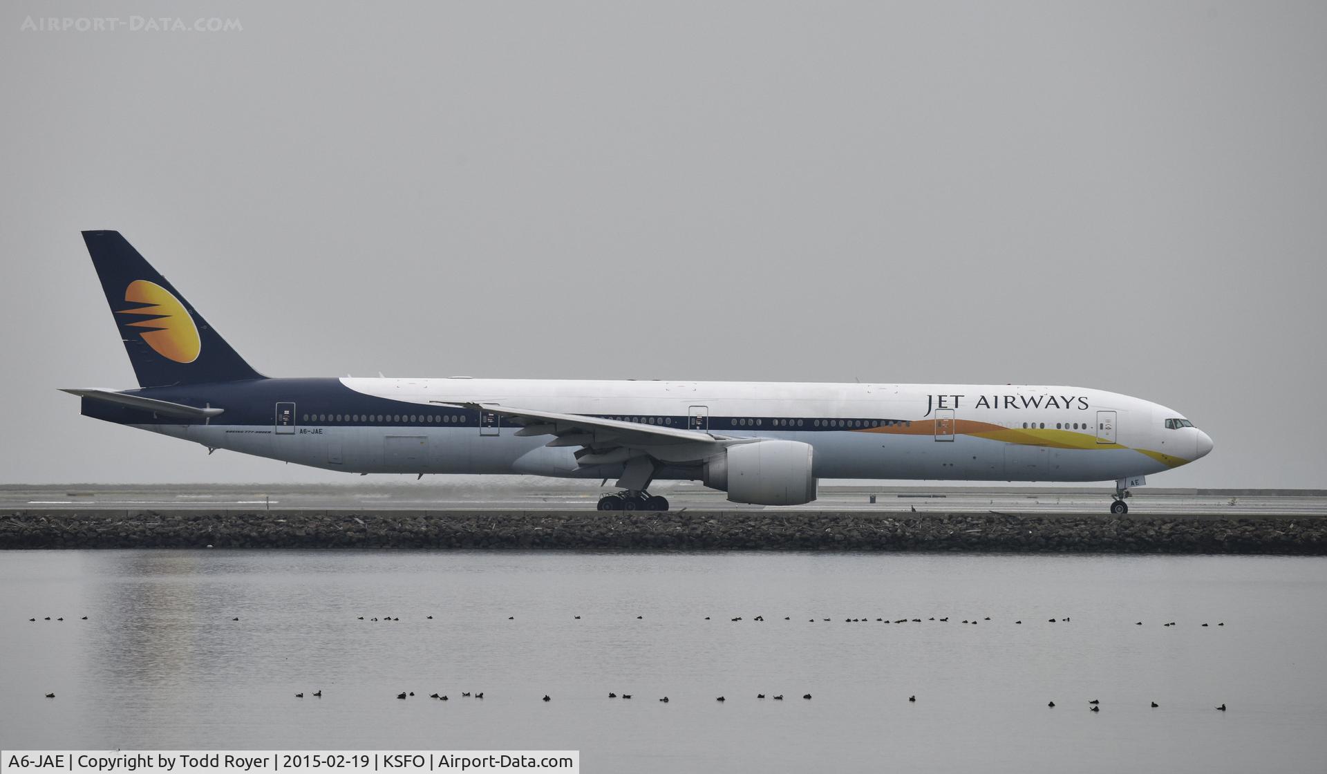 A6-JAE, 2007 Boeing 777-35R/ER C/N 35163, Taxiing for departure at SFO
