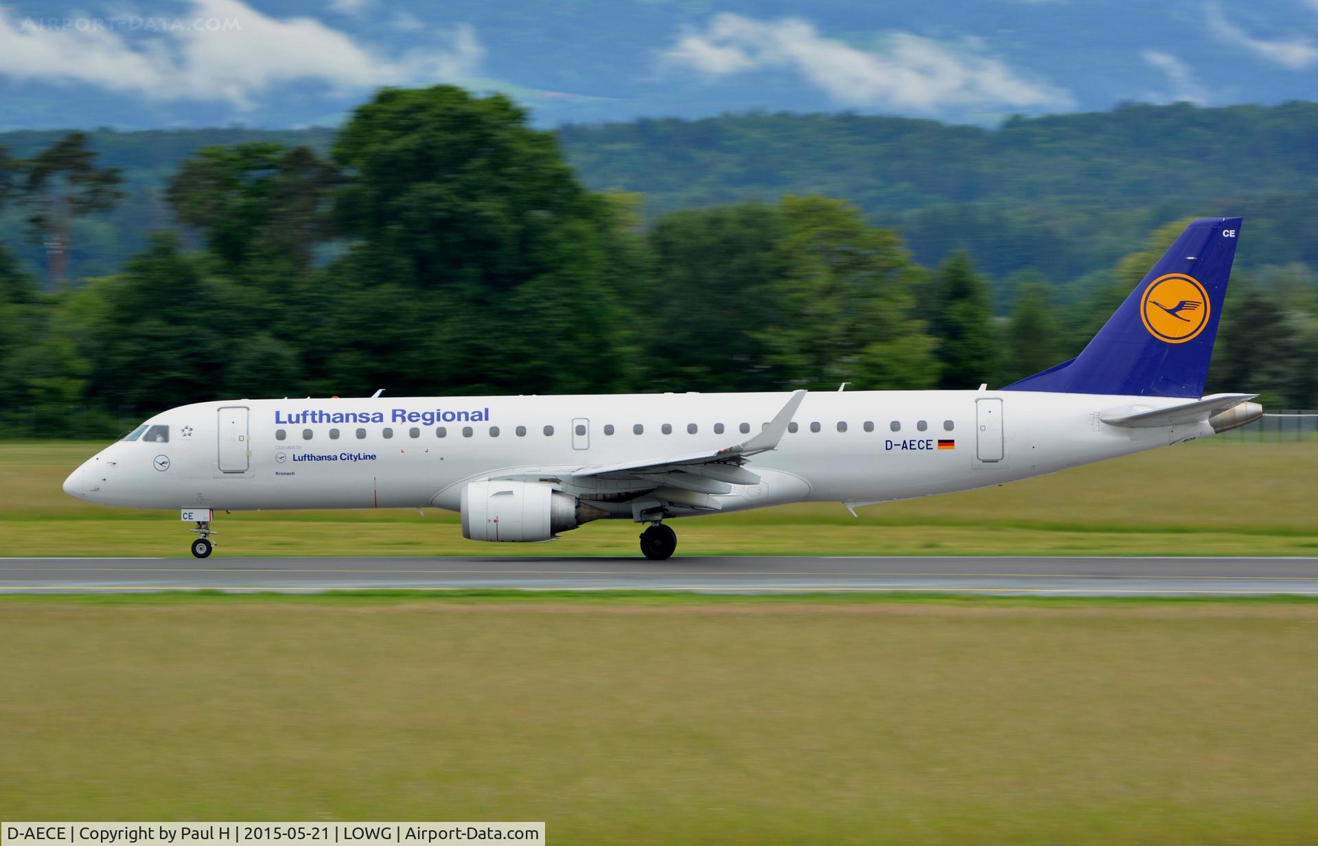 D-AECE, 2010 Embraer 190LR (ERJ-190-100LR) C/N 19000341, Erj-190 at LOWG