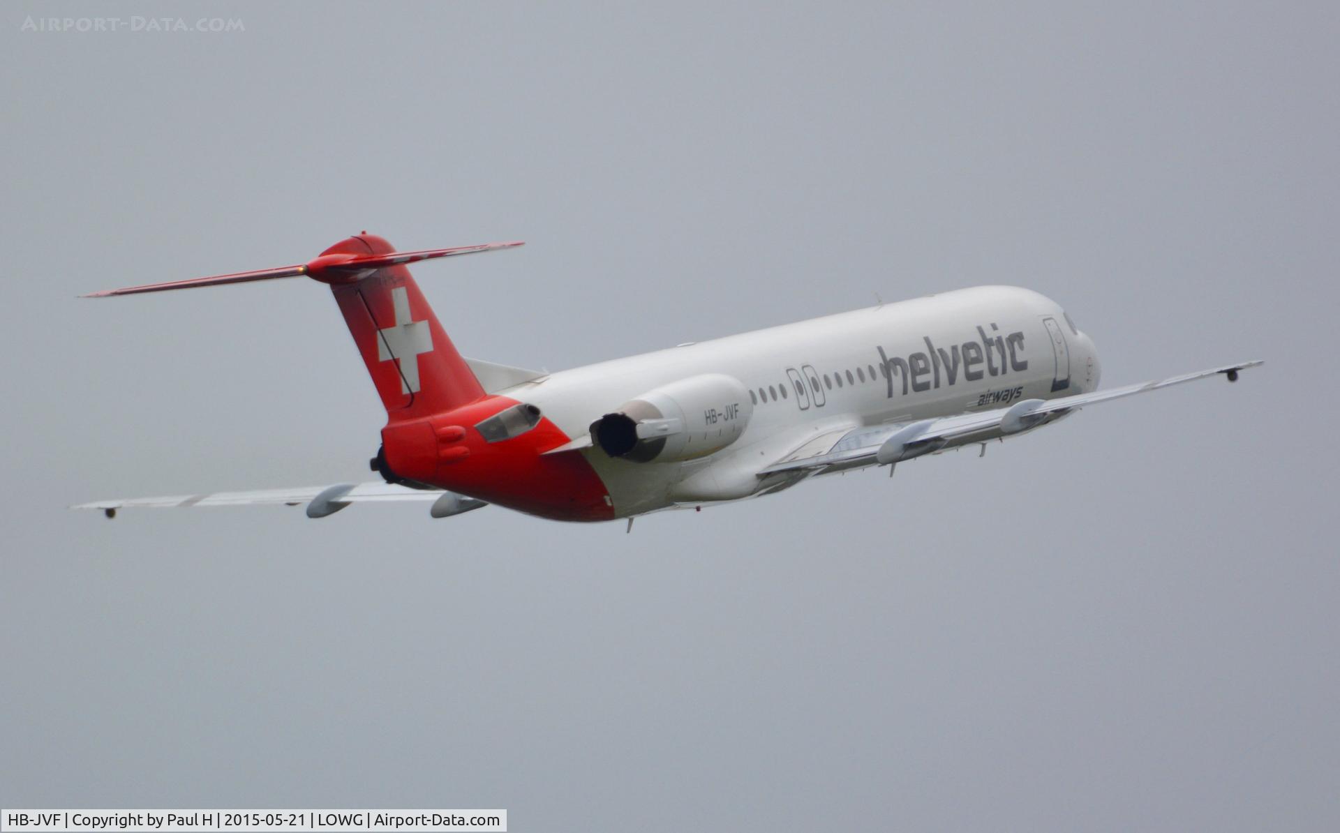 HB-JVF, 1993 Fokker 100 (F-28-0100) C/N 11466, Fokker 100 Helvetic